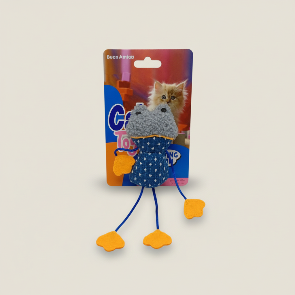 Juguete para gato ranita de tela divertida