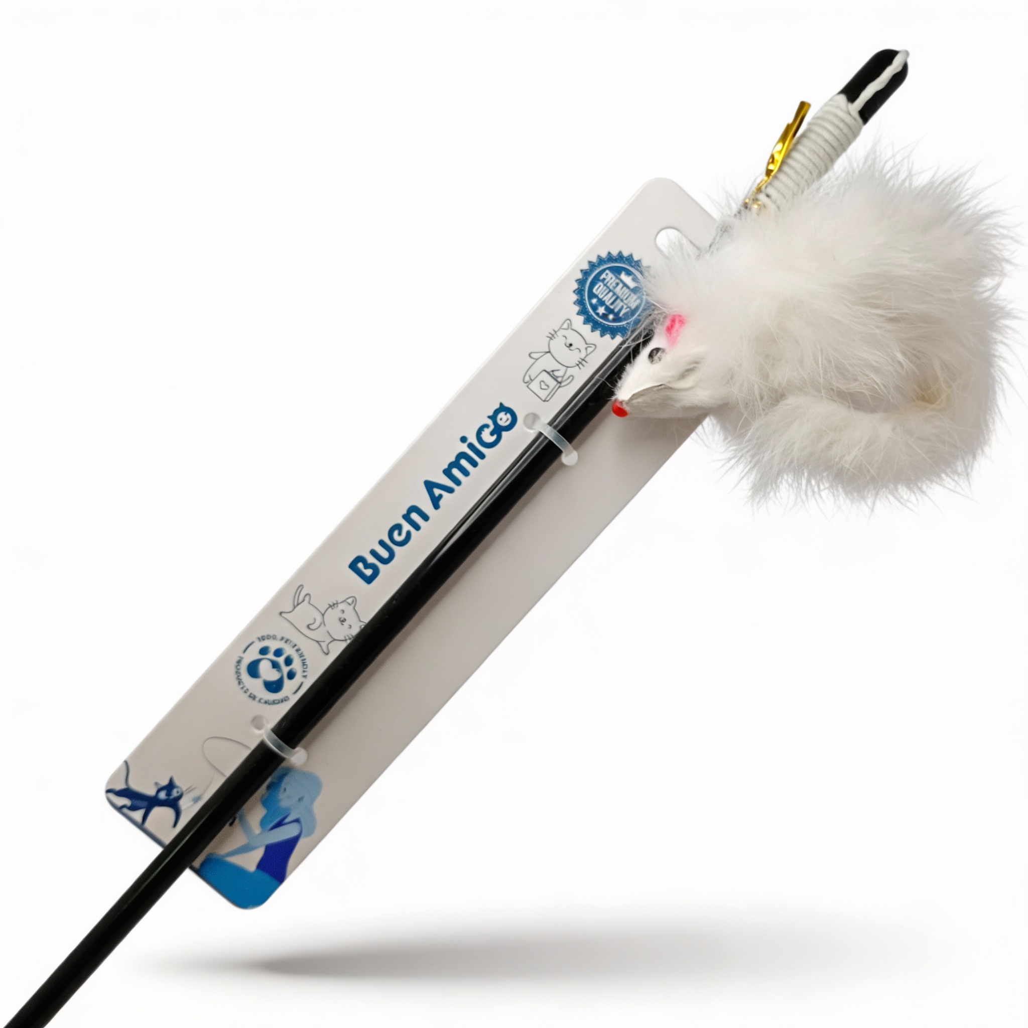 Varita juguetes con ratón para gatos