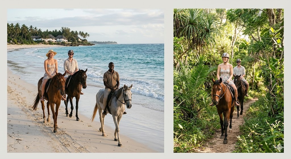 Horse Riding in Diani & Kinondo – Beach, Bush & Plantation Riding Experiences