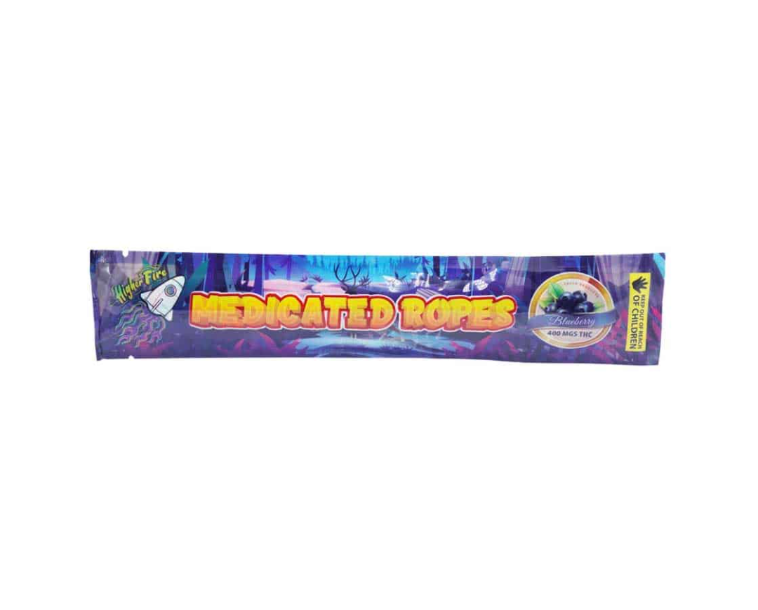 Higher Fire Extracts – Medicated Ropes – 400MG THC.   Rating: 25