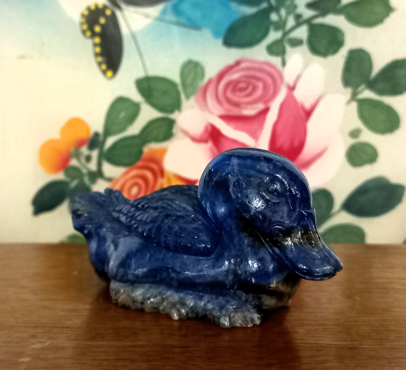 Anatra in lapislazzuli, portafortuna dal oriente