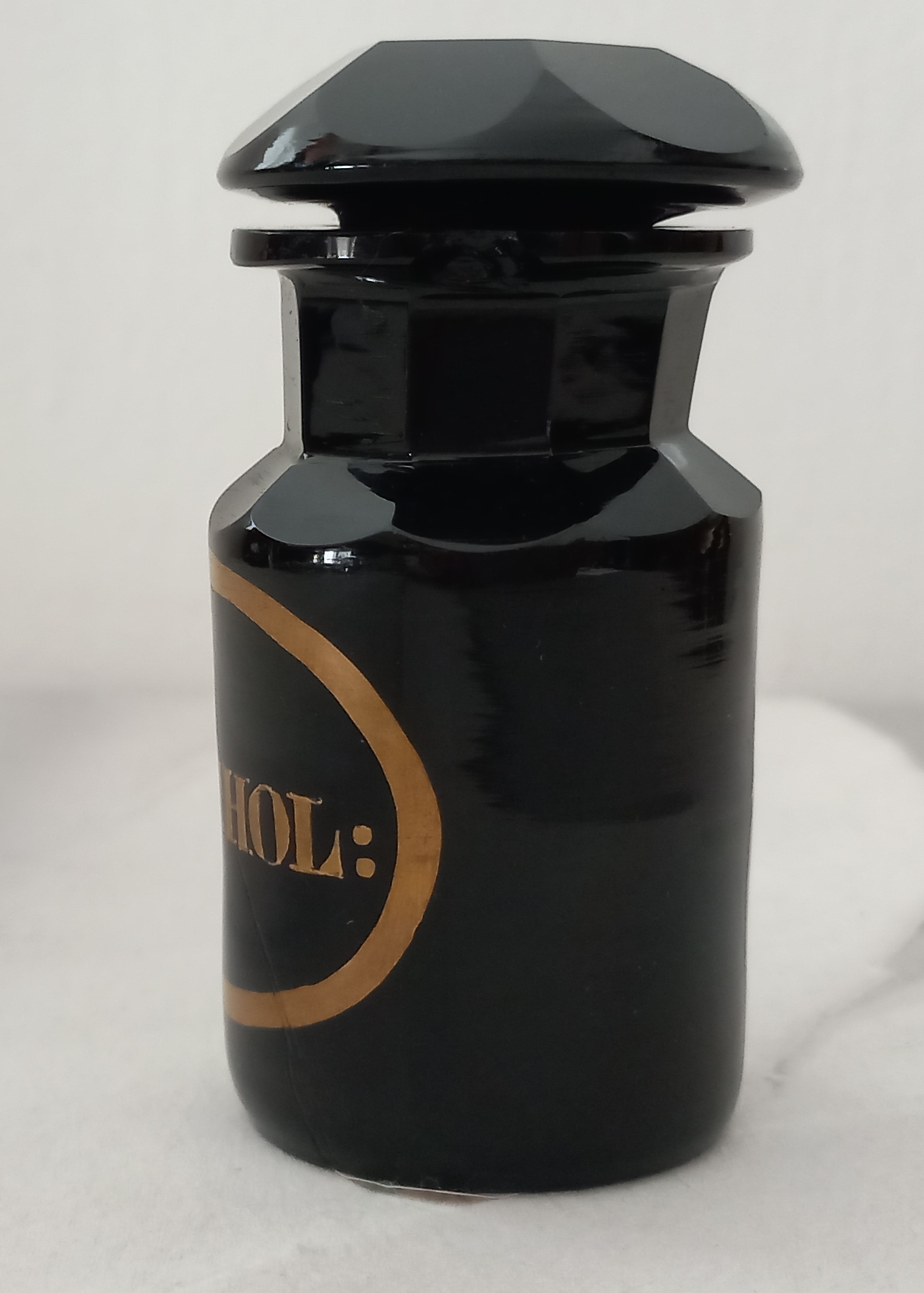 Vaso da farmacia antico "Menthol", ca. 1850