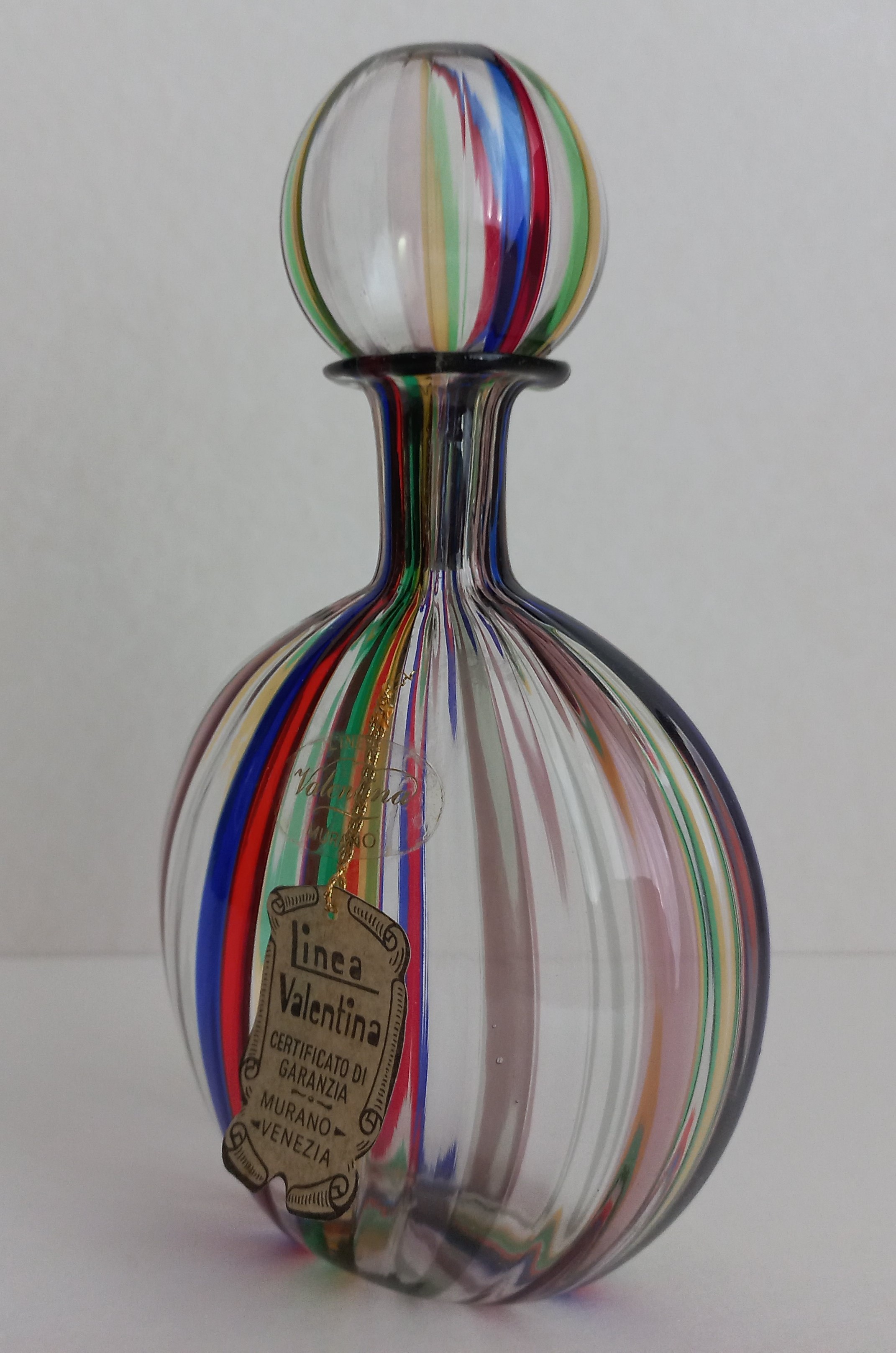 Flacone per profumo in vetro murano da collezione, Linea Valentina 1990
