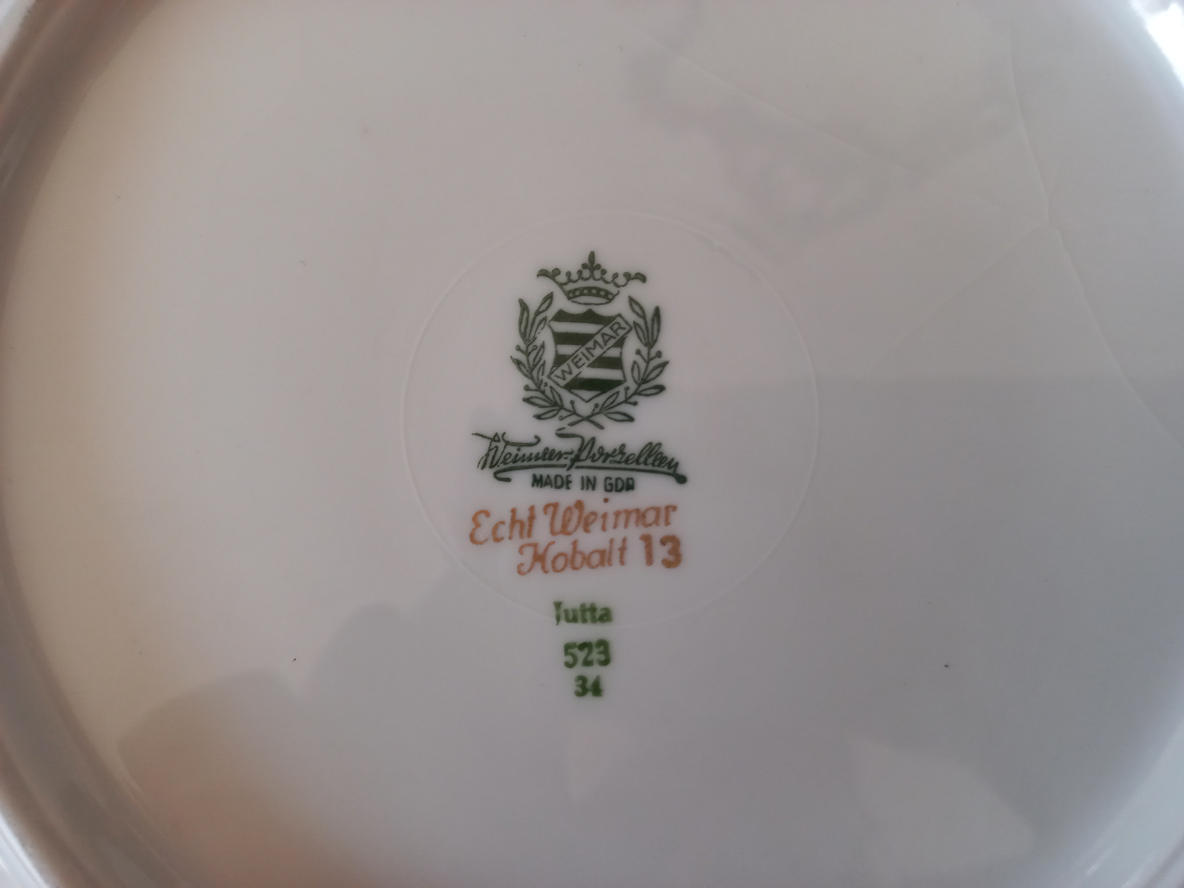 Piatto decorativo Weimar con vero blu cobalto