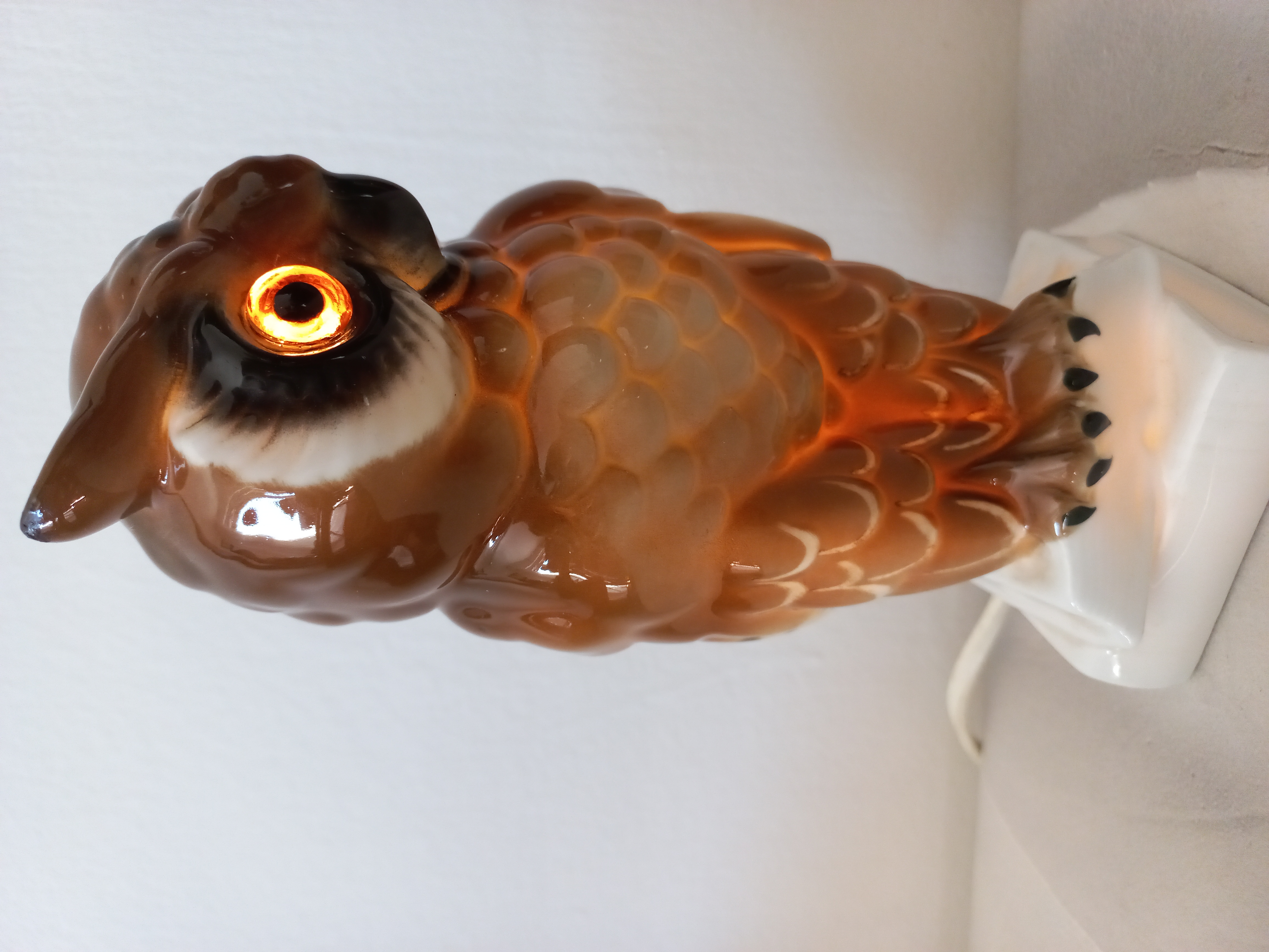 Lampada da notte "Gufo" in porcellana, ca.1930