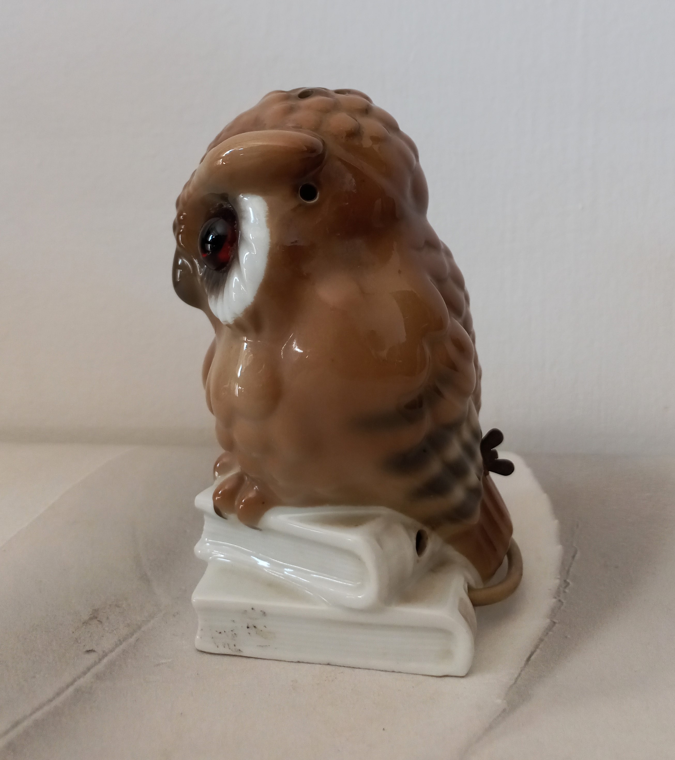 Lampada da notte "Civetta" in porcellana, ca.1930