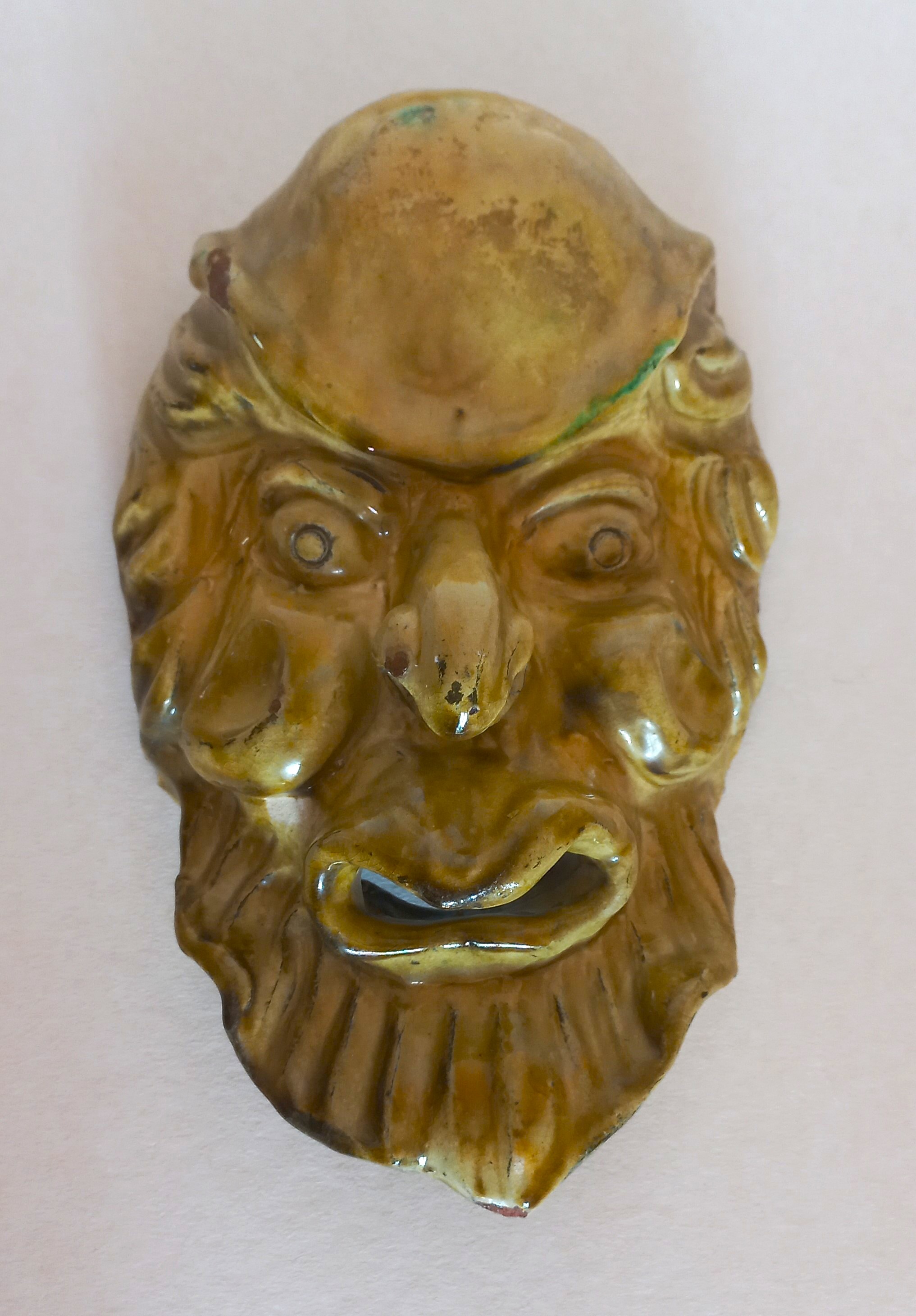 Pan maschera in terracotta Italia antico