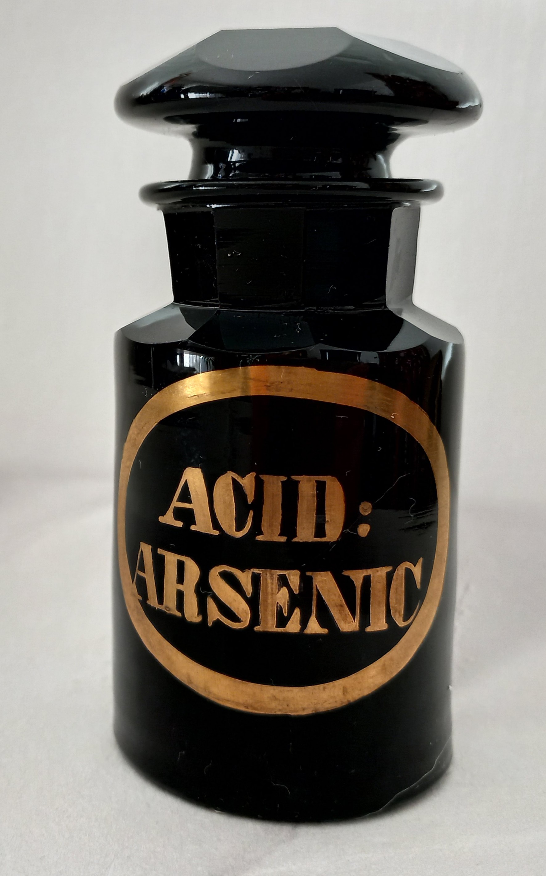 Vaso da farmacia antico "Arsenic Acid", ca. 1850