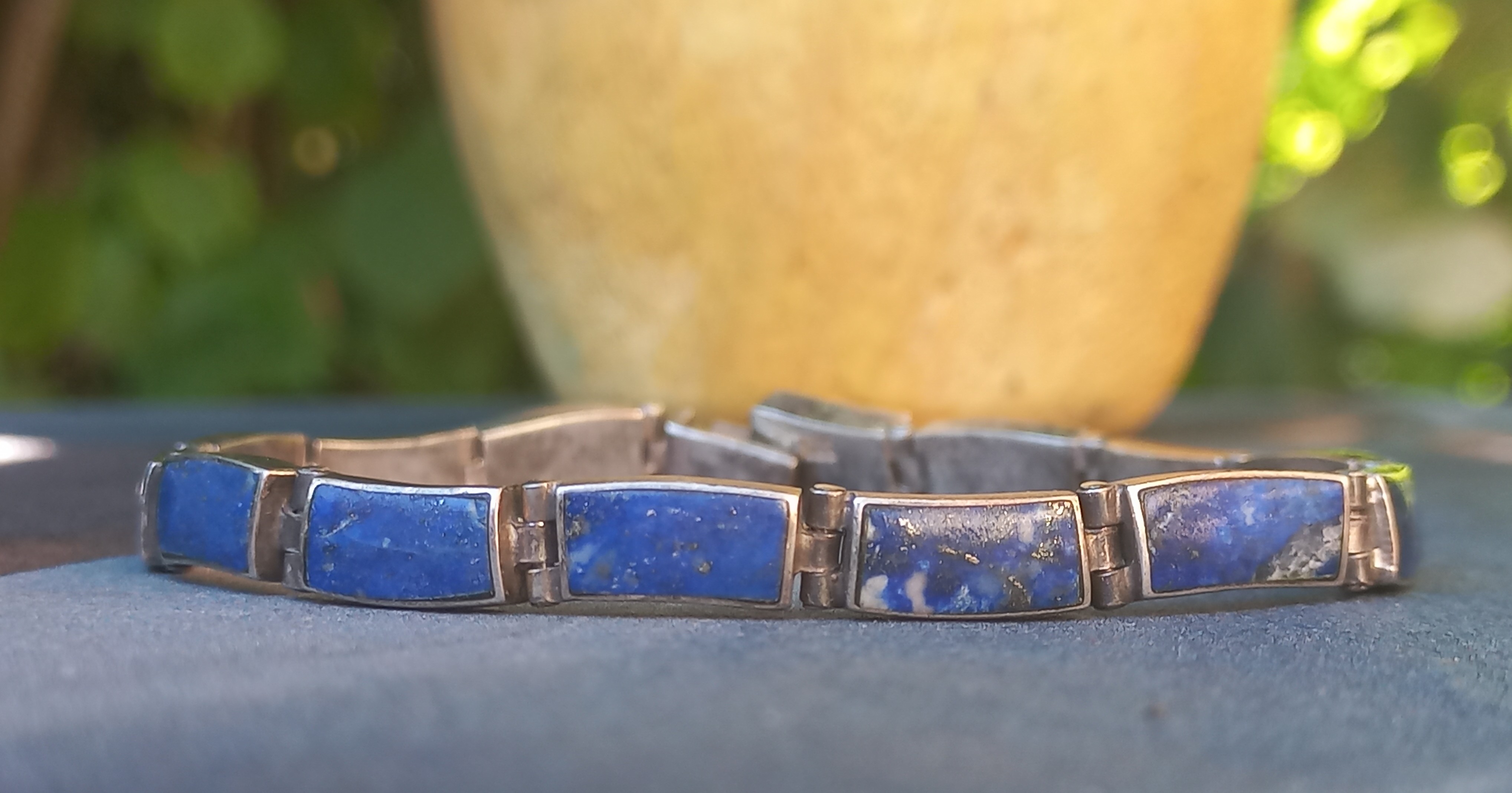 Braccialetto con Lapislazzuli vintage ed etnico 