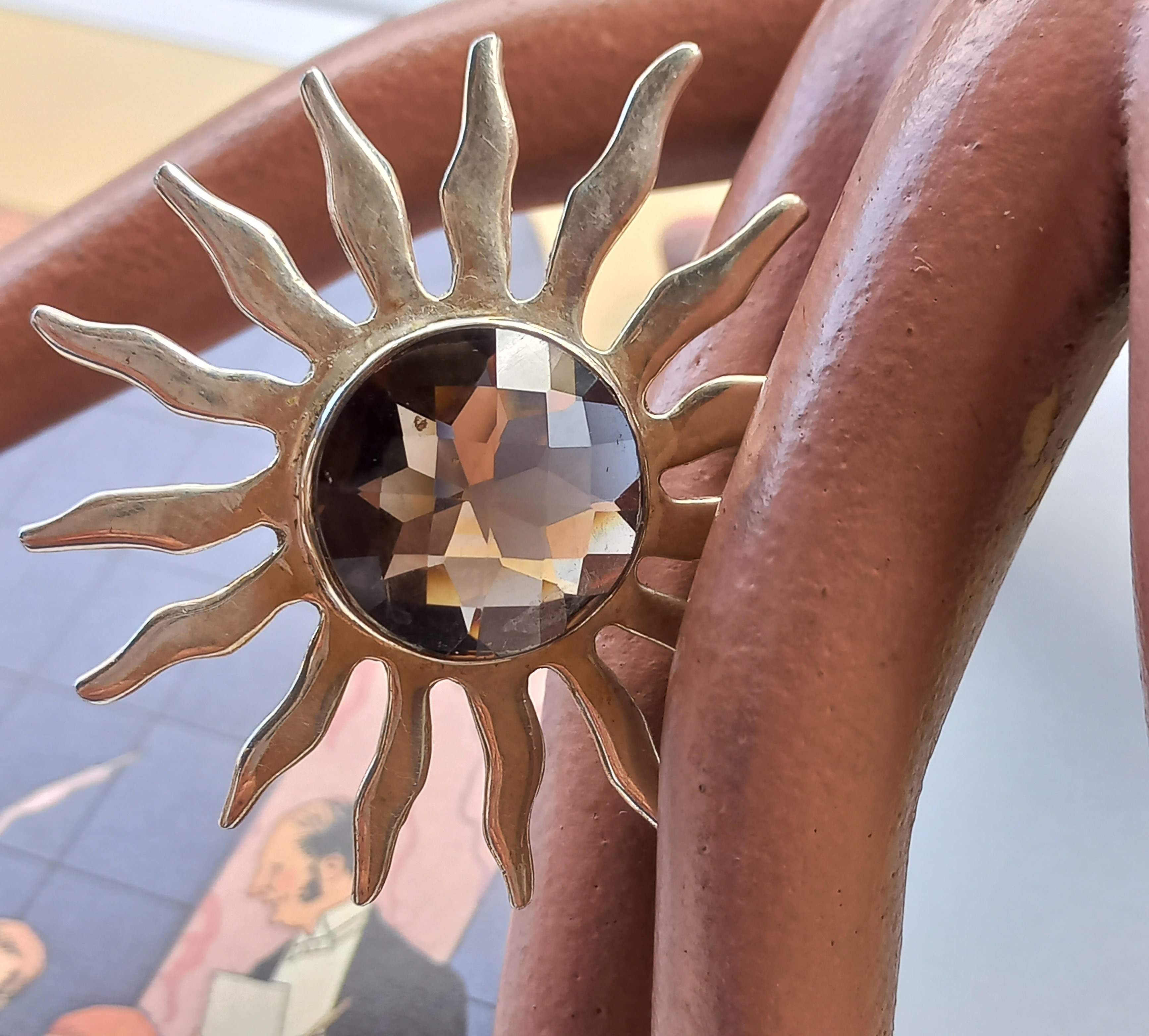 Pendente con cristallo fumé - vintage