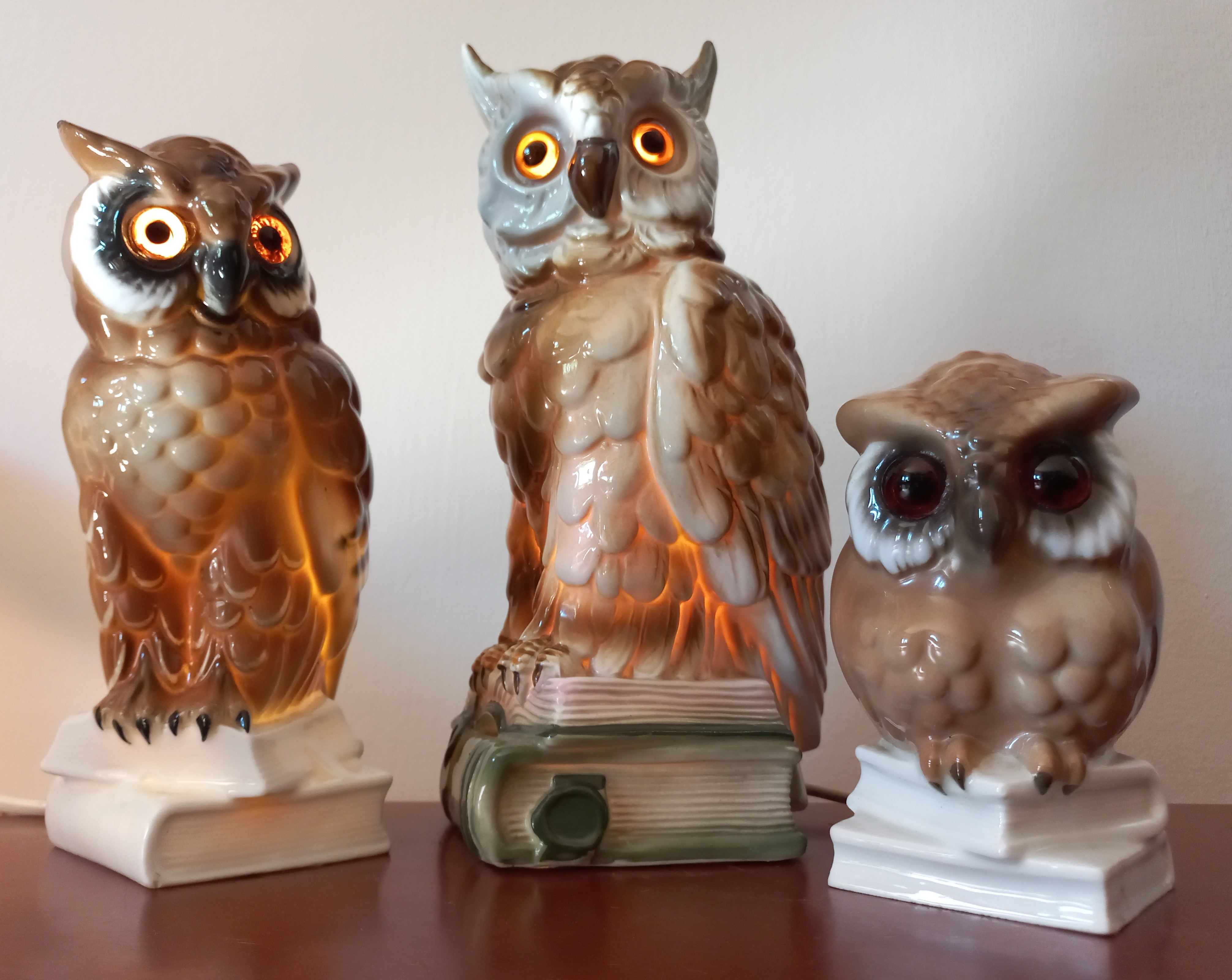 Lampada da notte "Gufo" in porcellana, ca.1930