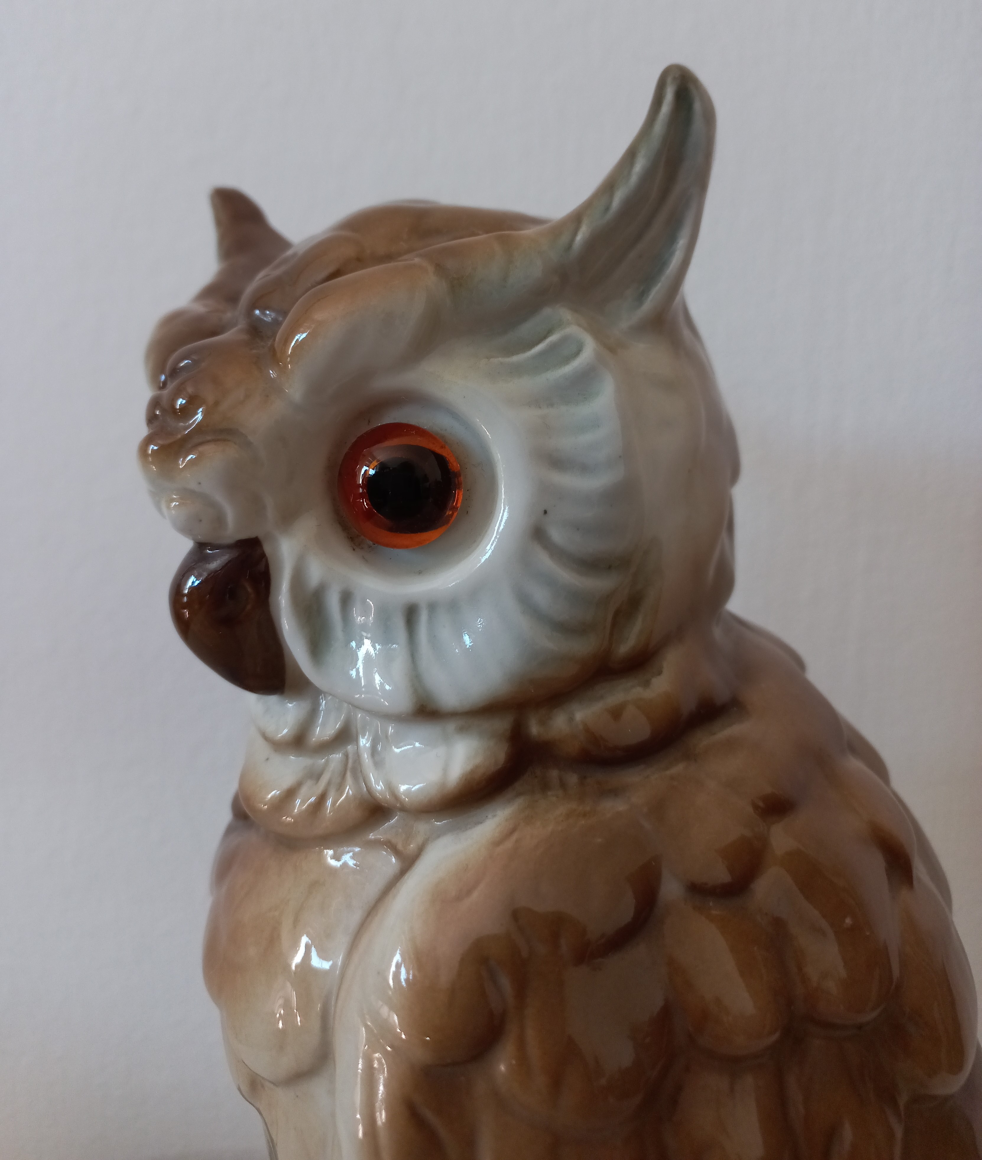 Lampada da notte "Gufo reale" in porcellana, ca.1930