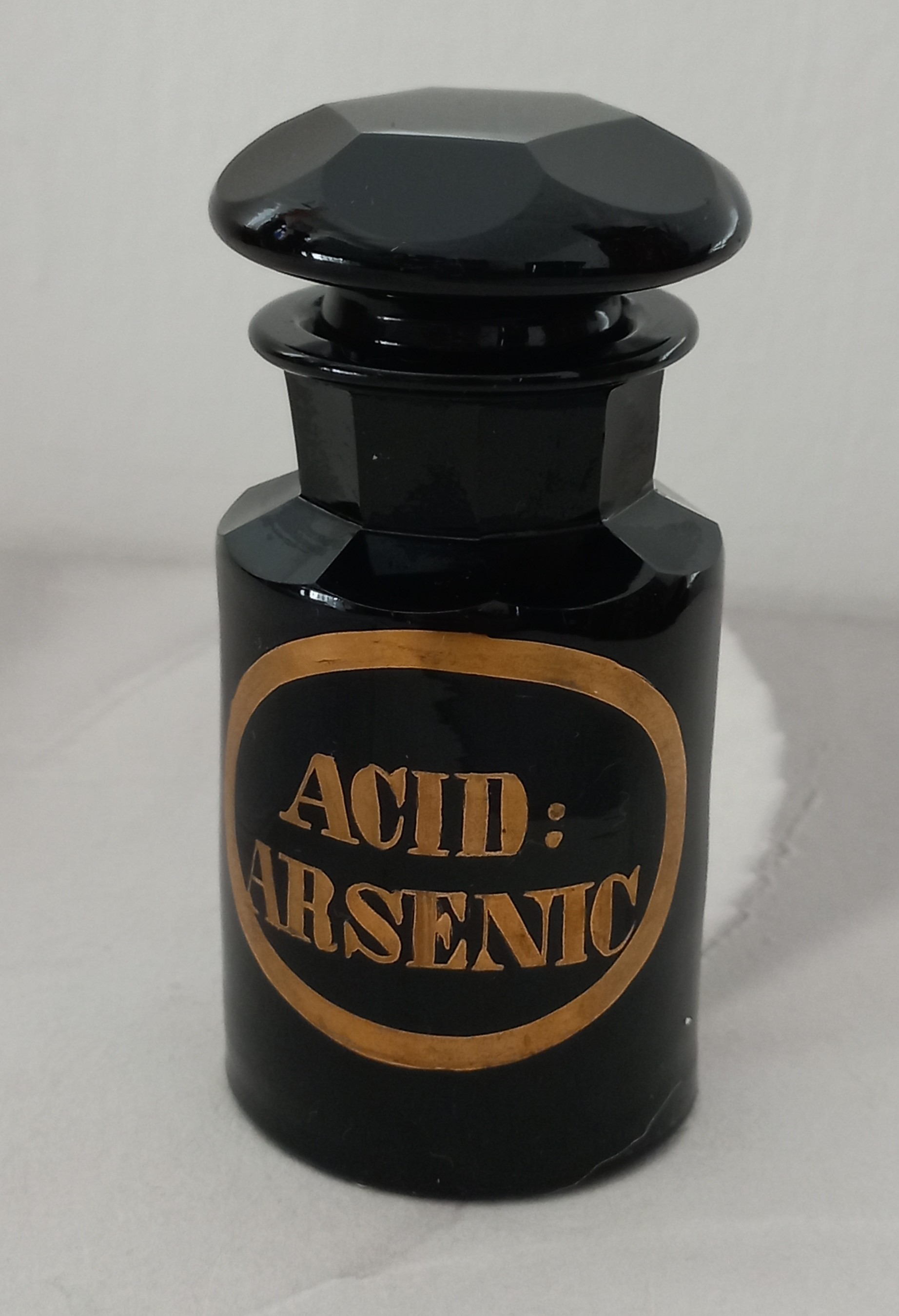 Vaso da farmacia antico "Arsenic Acid", ca. 1850