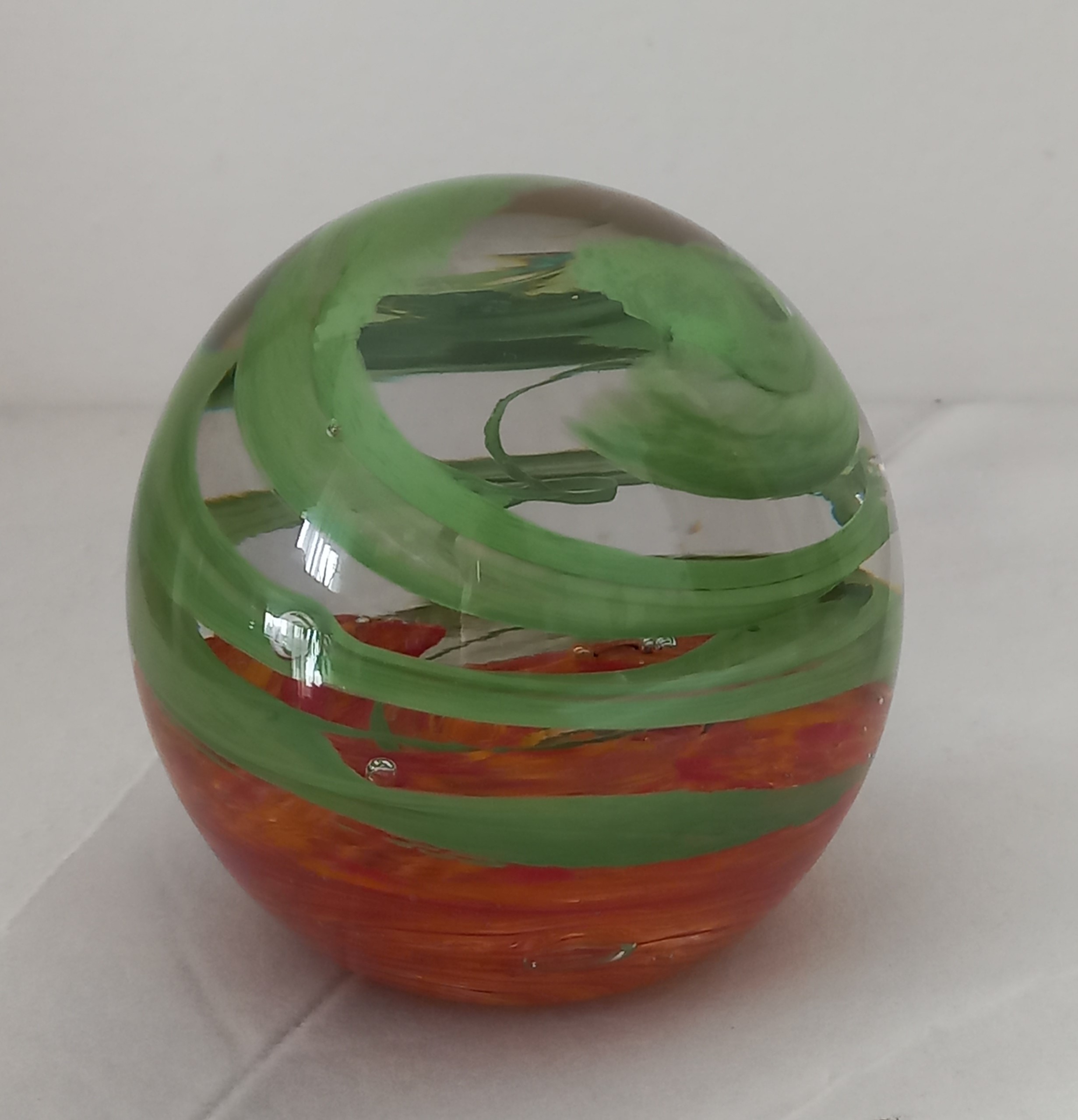 Sfera / fermacarte di vetro artistico decorativo, Murano ca. 1970
