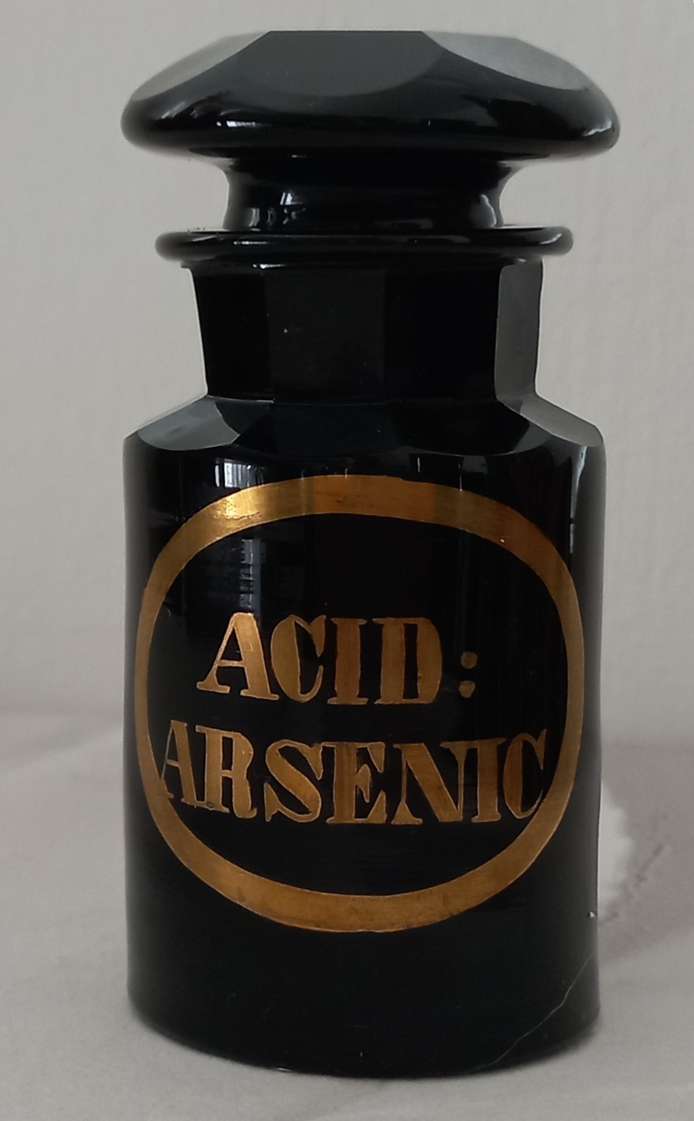 Vaso da farmacia antico "Arsenic Acid", ca. 1850