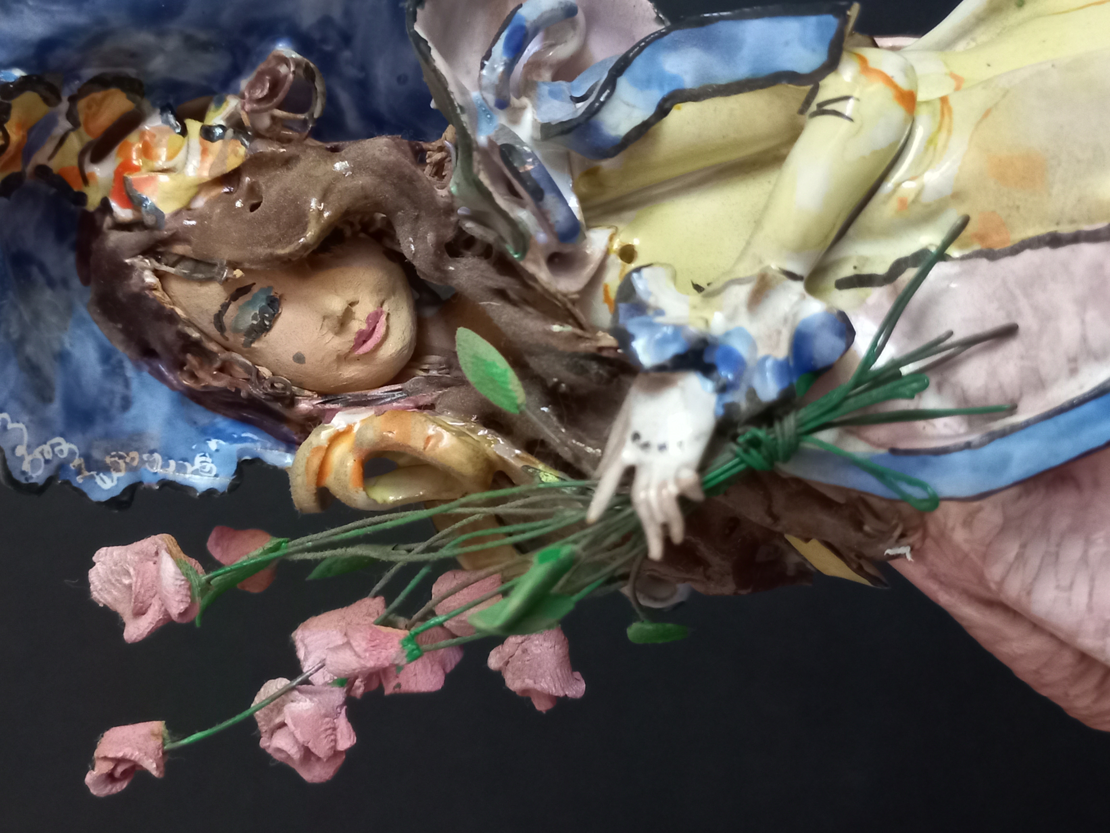 Statua Artigianale Alfredo Guidini " Dama con fiori", Anni 1930 