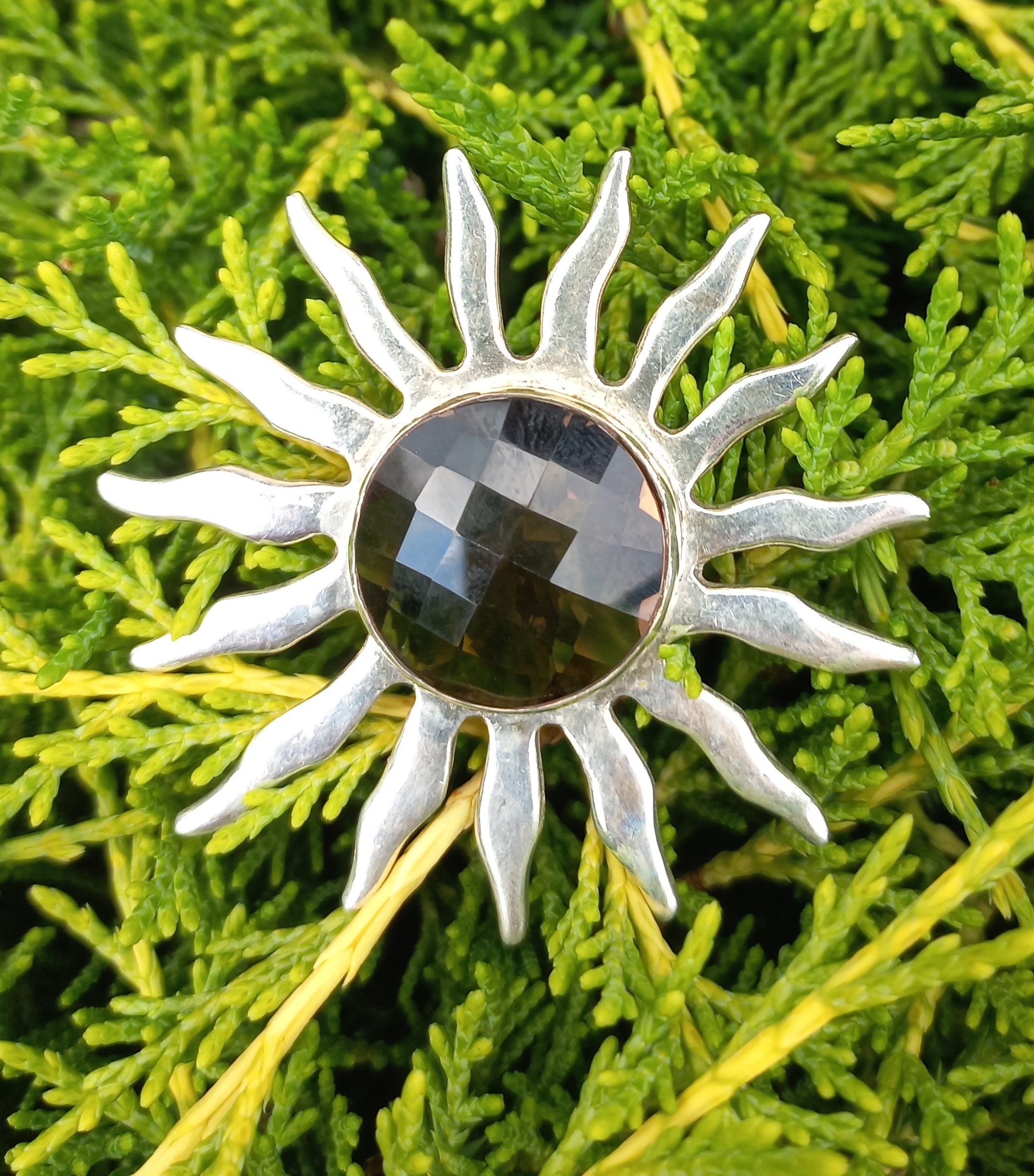 Pendente con cristallo fumé - vintage