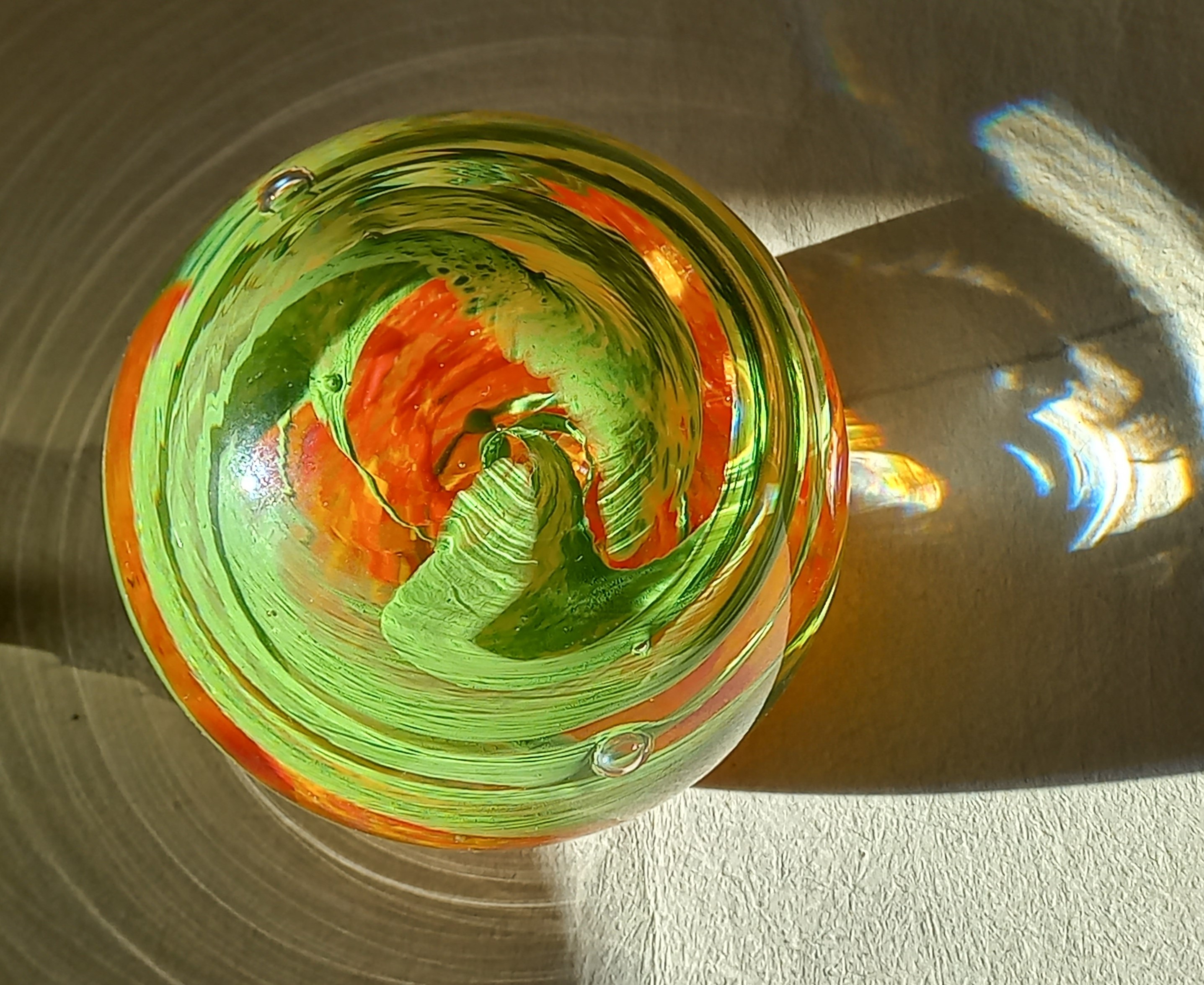 Sfera / fermacarte di vetro artistico decorativo, Murano ca. 1970