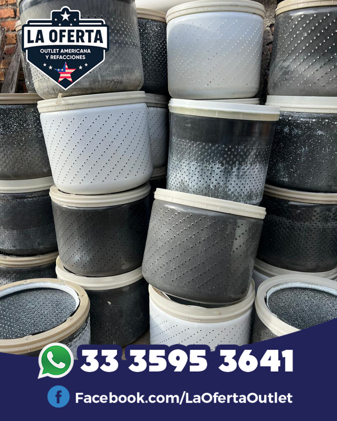 Tinas de lavadora reacondicionadas