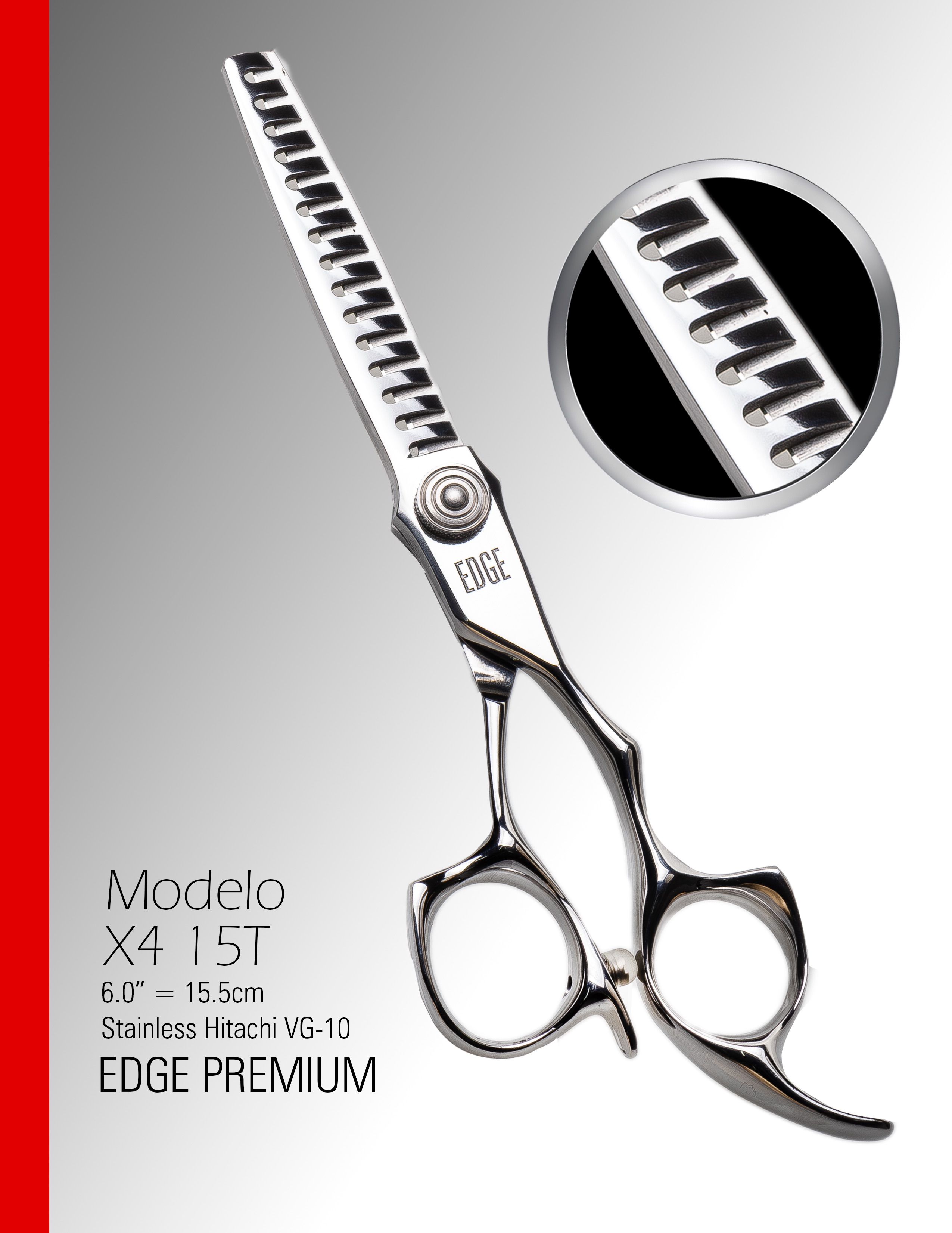 Tijera de Textura X4-15T Edge Premium de 6.0"