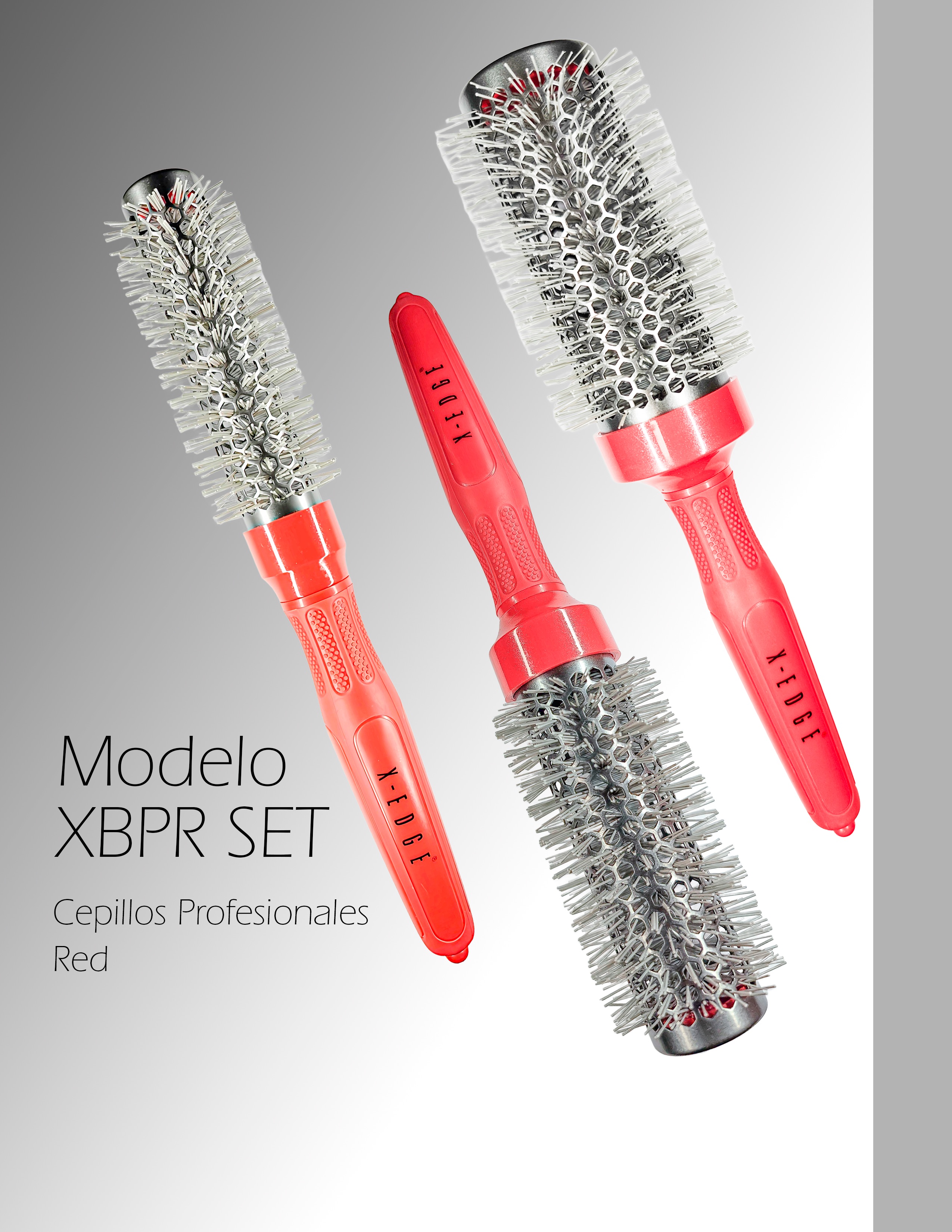 Set de 3 Cepillos Profesional Red X-EDGE