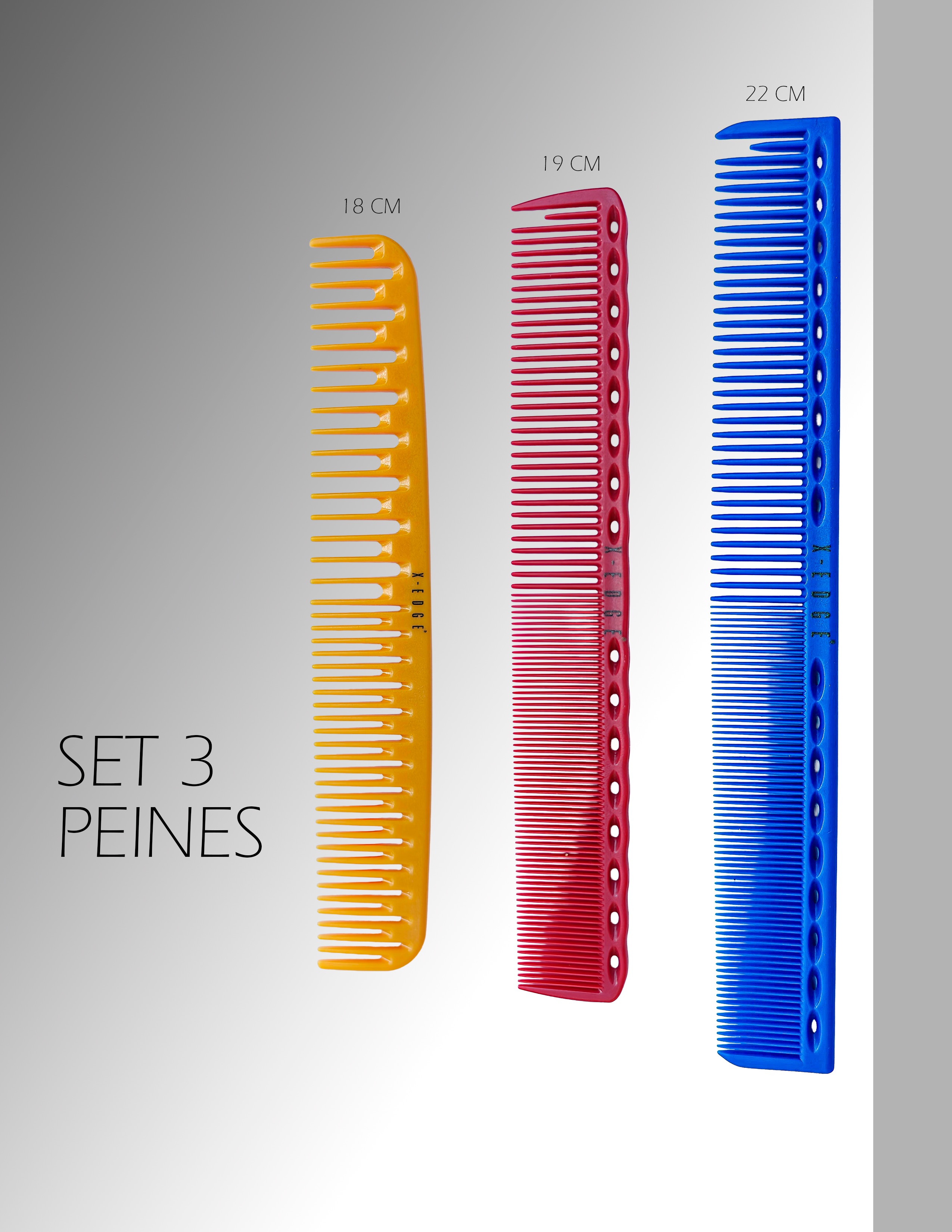 Set de 3 Peines X-EDGE