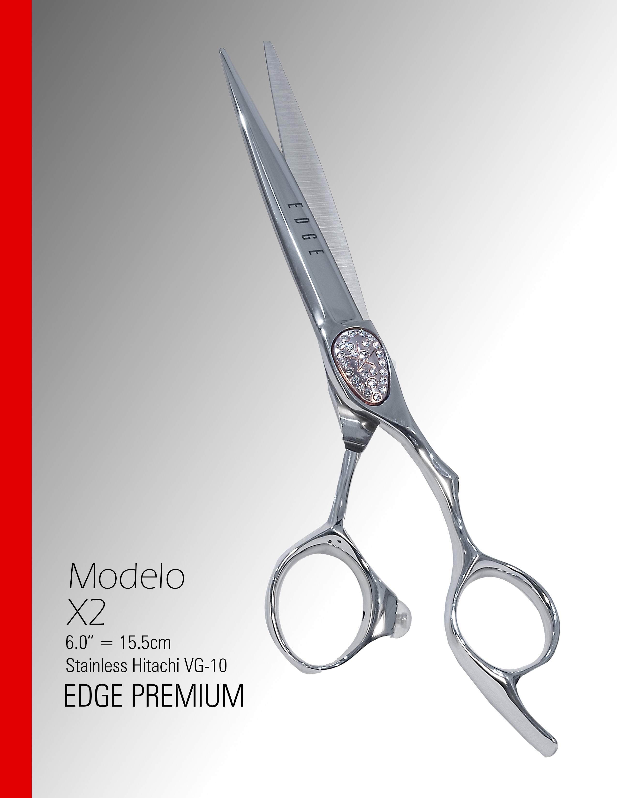 Tijera de Corte X2 Edge Premium de 6.0"