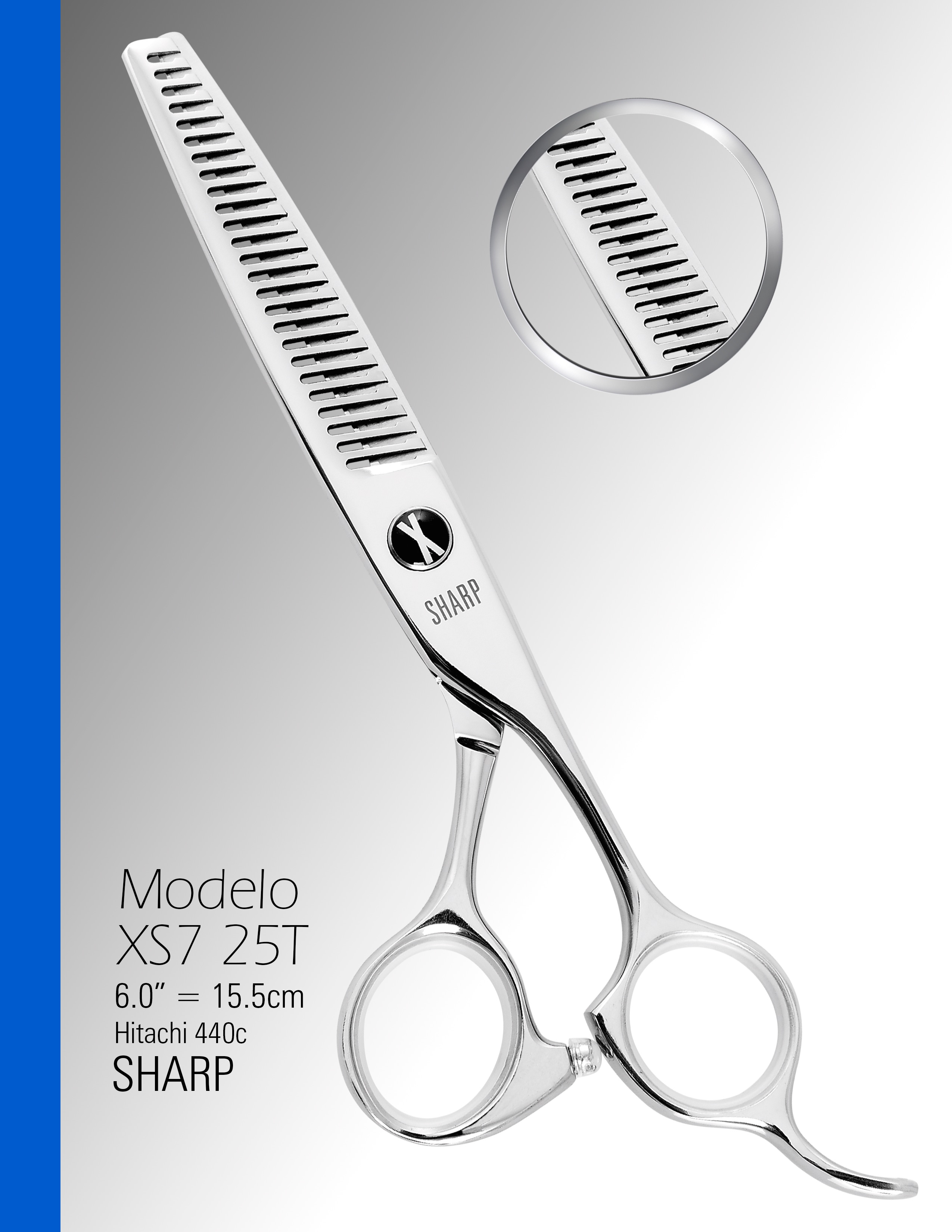 Tijera de Textura XS7-25T Sharp de 6.0"