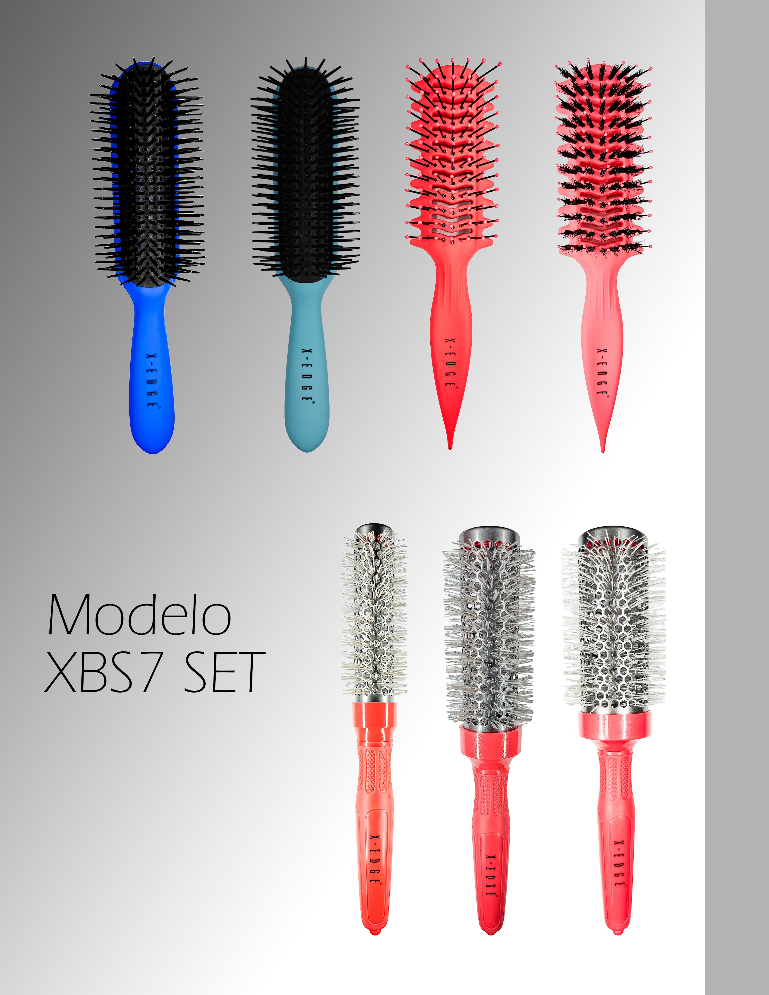 Set Completo de 7 Cepillos X-EDGE