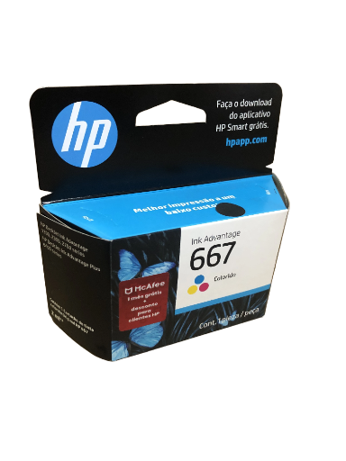 Cartucho de tinta HP 667 Colorido