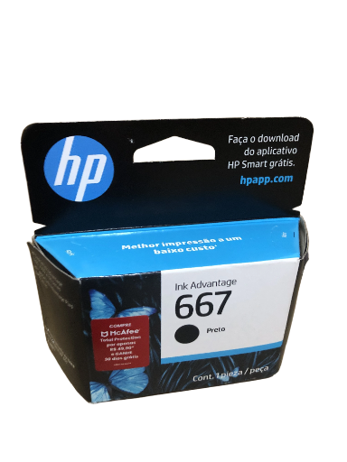 Cartucho de tinta HP 667 Preto