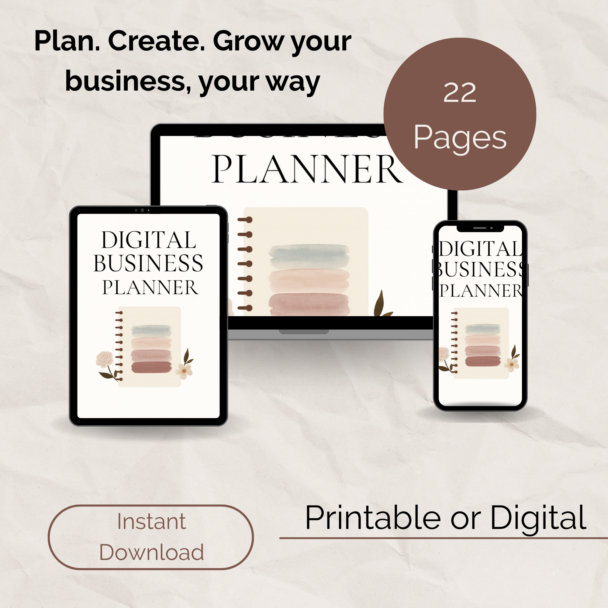 Digital Business Planner: Guide to Intentional Creation & Growth