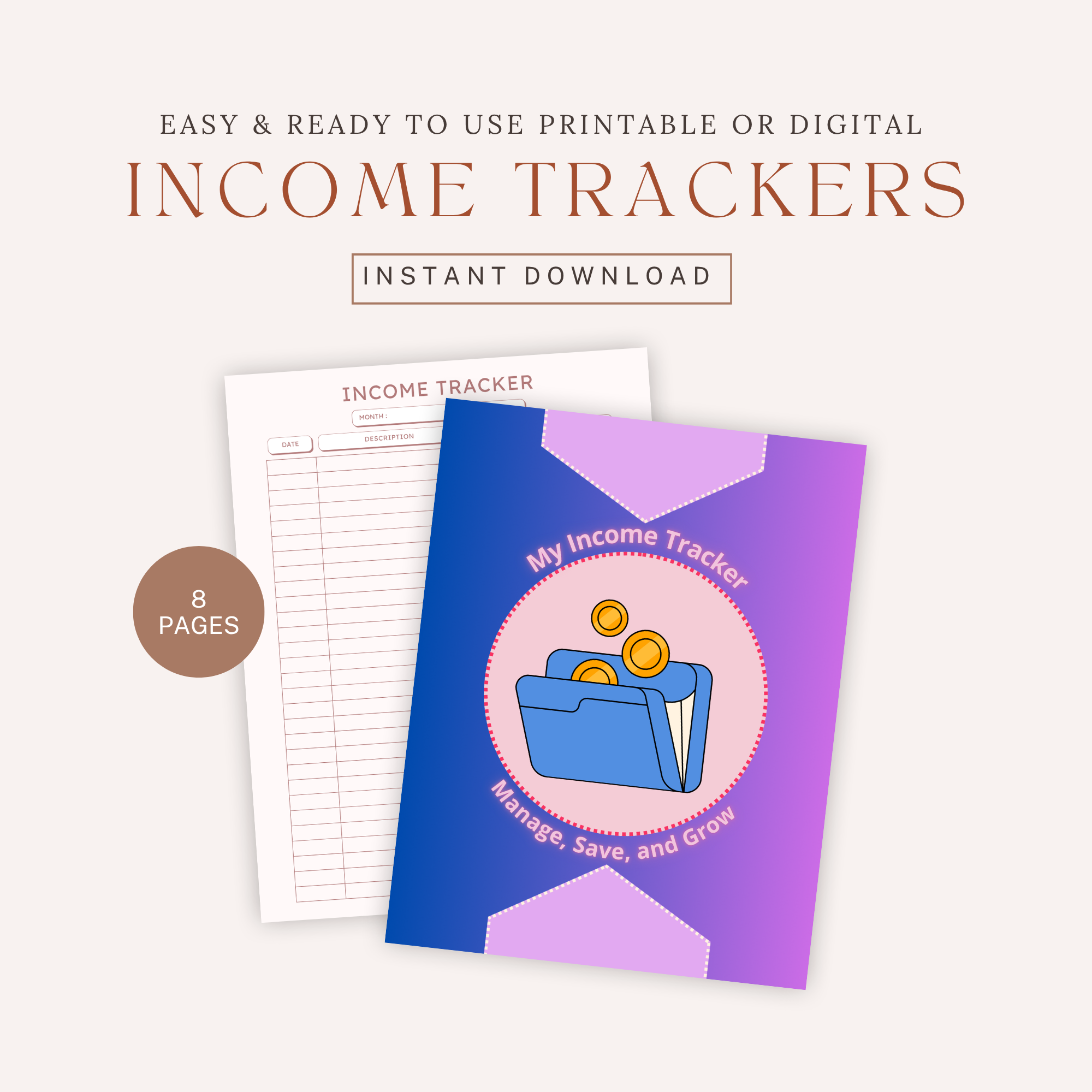 Income Tracker Planner: Manage & Grow Your Money