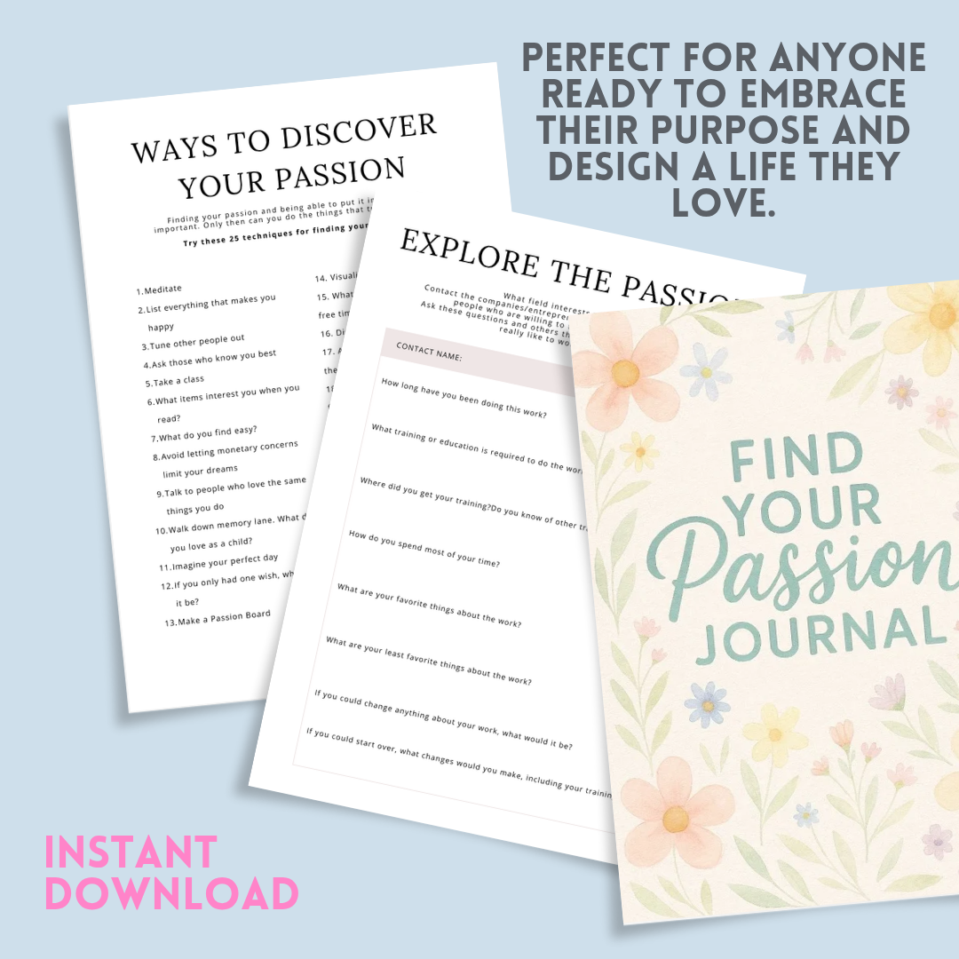 Find Your Passion Journal