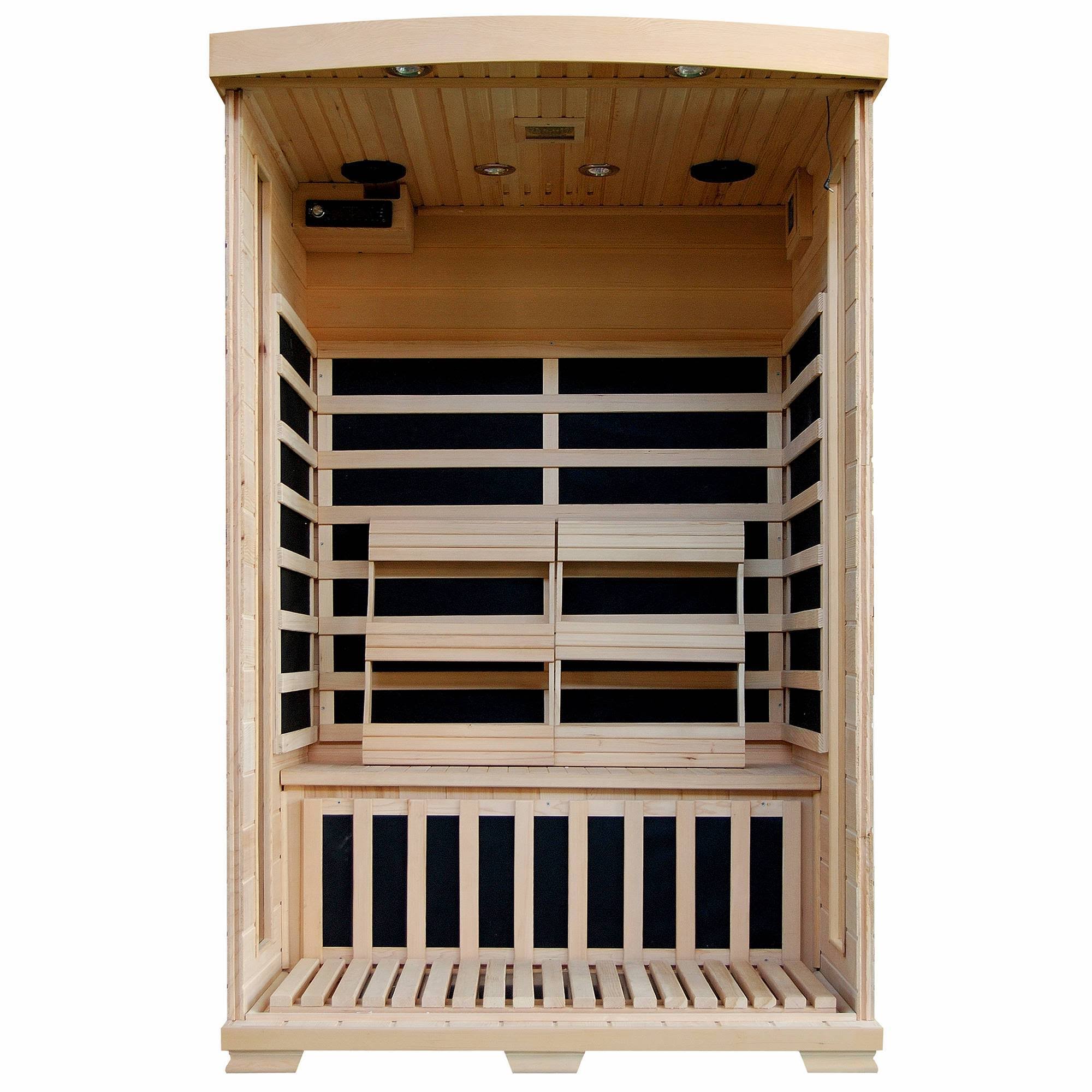 HeatWave Coronado 2-Person Hemlock Deluxe Infrared Sauna w/ 6 Carbon Heaters - SA-2409