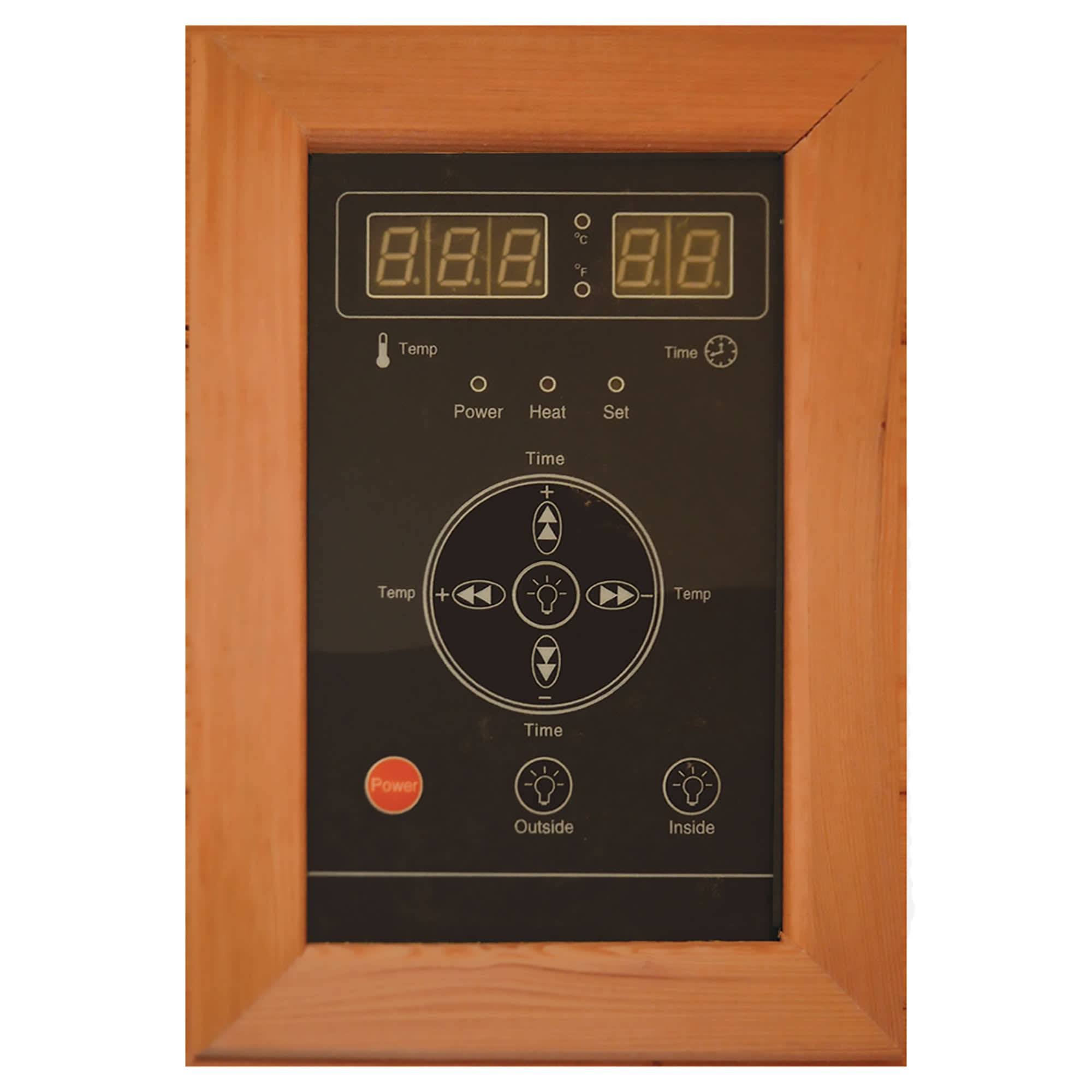 HeatWave Majestic 2-Person Hemlock Premium Infrared Sauna w/ 6 Carbon Heaters - SA-3209