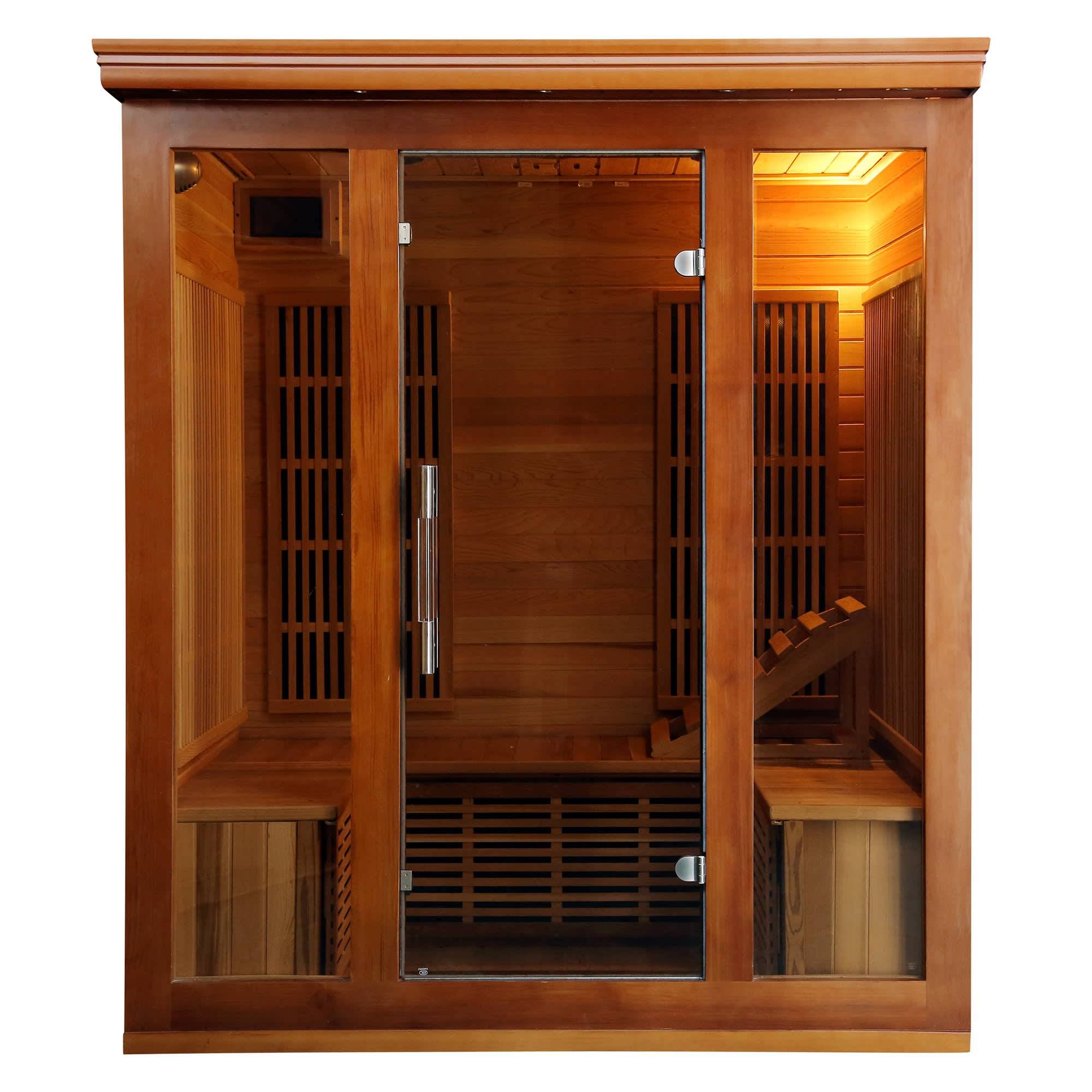 HeatWave Cedar Elite 4-5 Person Premium Sauna w/ 9 Carbon Heaters - SA1322