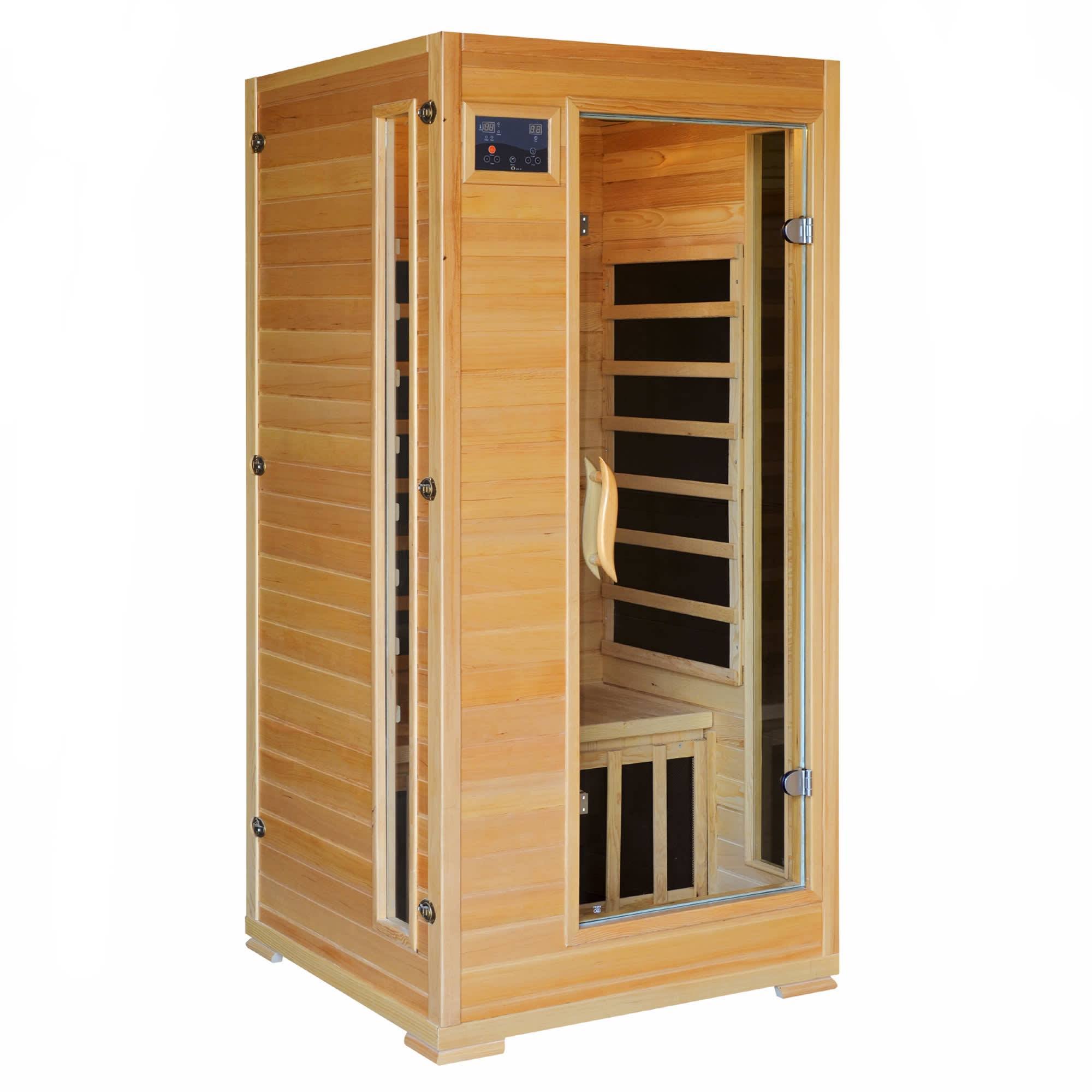 HeatWave Buena Vista 1-2 Person Hemlock Infrared Sauna w/ 4 Carbon Heaters - SA2402