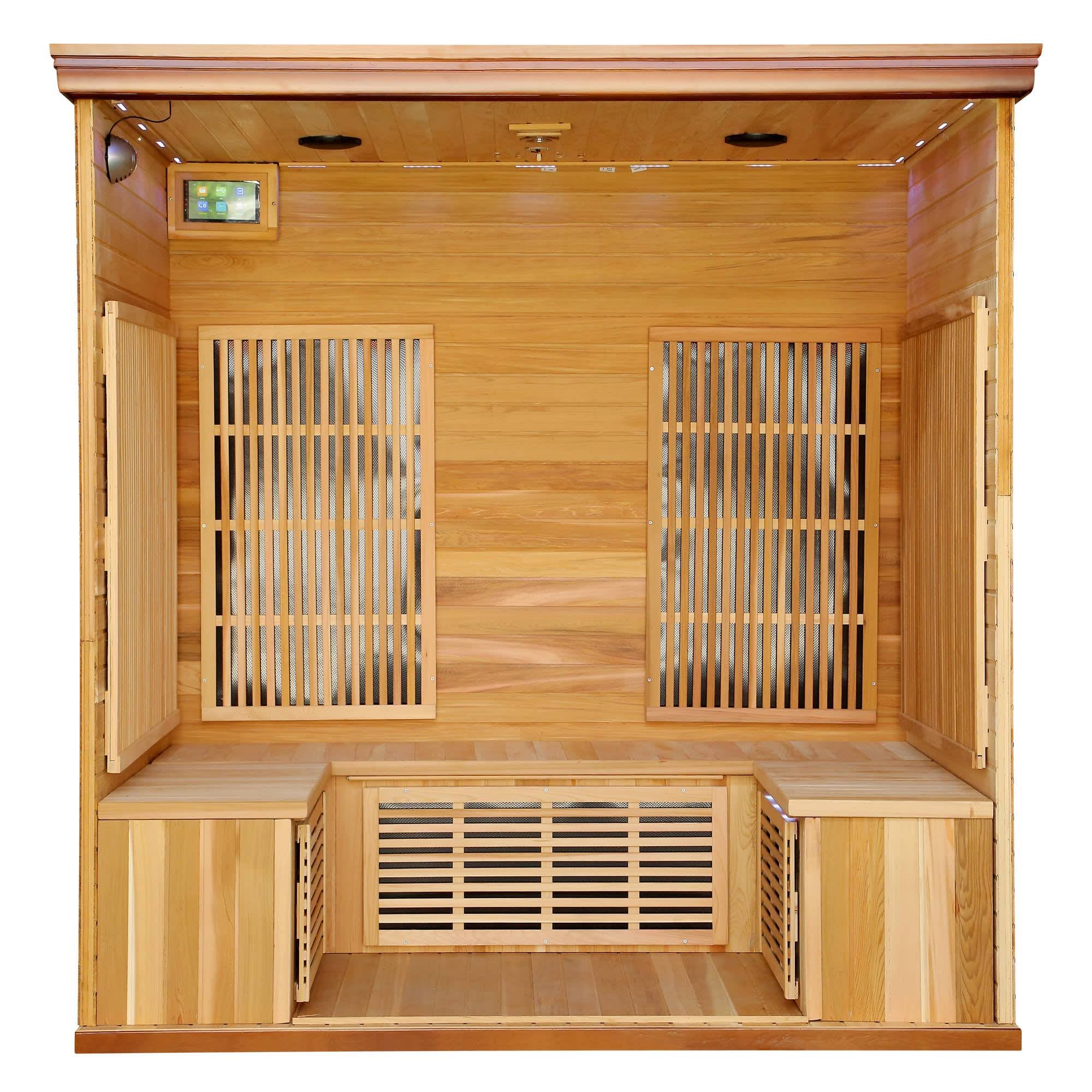 HeatWave Cedar Elite 4-5 Person Premium Sauna w/ 9 Carbon Heaters - SA1322