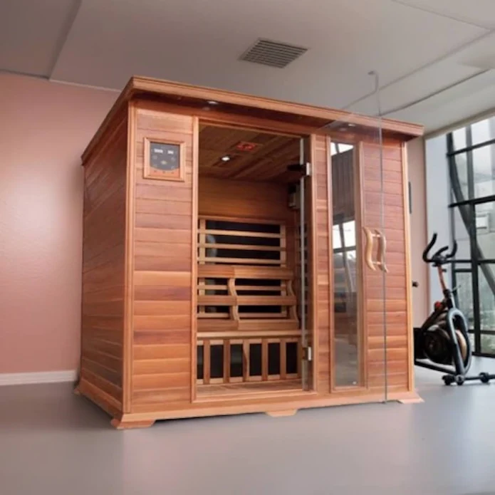 SunRay Savannah 3 Person Indoor Cedar Infrared Sauna with Carbon Heaters - HL300K