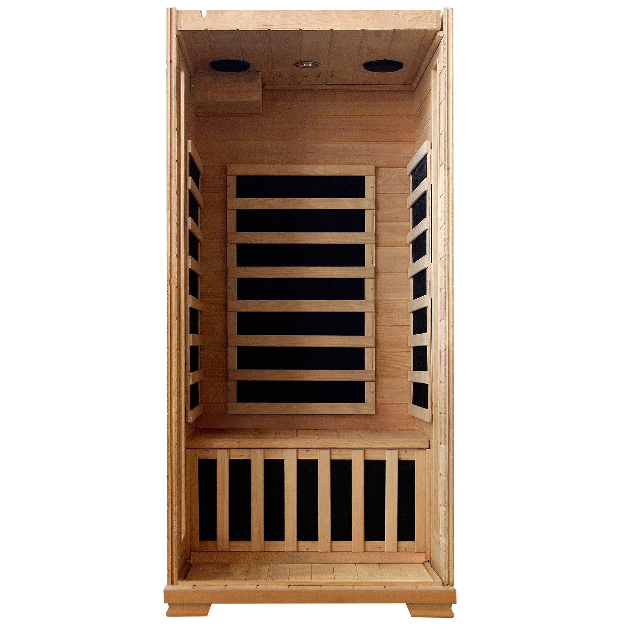 HeatWave Buena Vista 1-2 Person Hemlock Infrared Sauna w/ 4 Carbon Heaters - SA2402