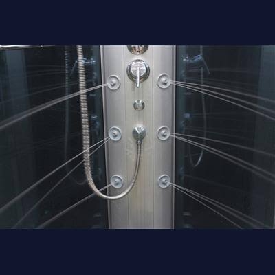 Mesa Steam Shower 42"L x 42"W x 85"H w/ Blue Glass - WS-801L