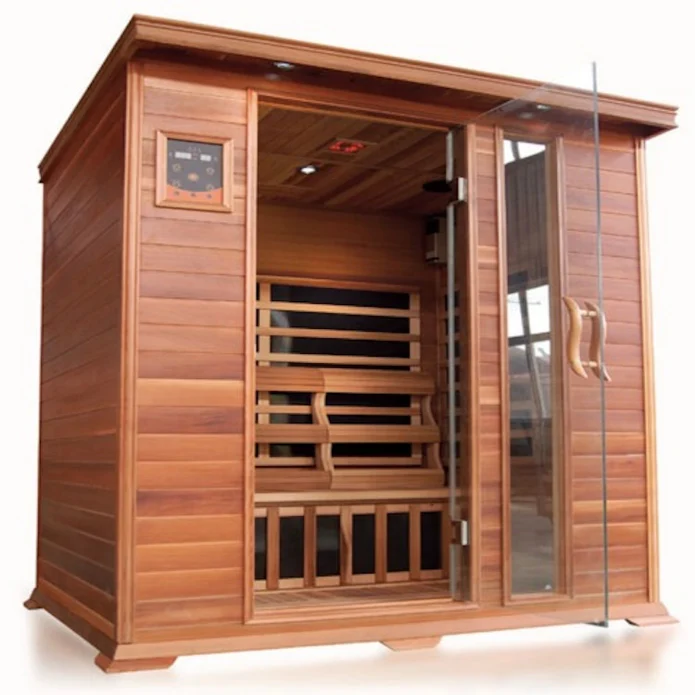 SunRay Savannah 3 Person Indoor Cedar Infrared Sauna with Carbon Heaters - HL300K