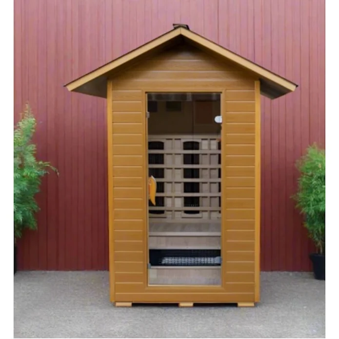 SunRay Burlington 2 Person Outdoor Infrared Sauna with Ceramic Heaters  -  HL200D3