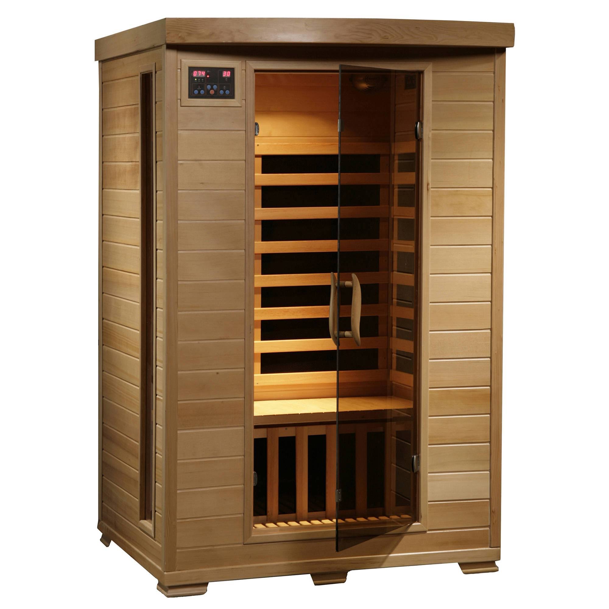 HeatWave Coronado 2-Person Hemlock Deluxe Infrared Sauna w/ 6 Carbon Heaters - SA-2409
