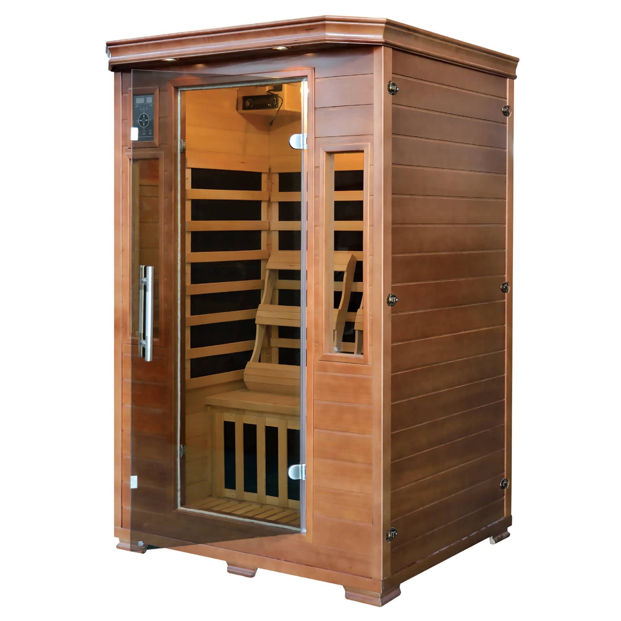 HeatWave Majestic 2-Person Hemlock Premium Infrared Sauna w/ 6 Carbon Heaters - SA-3209