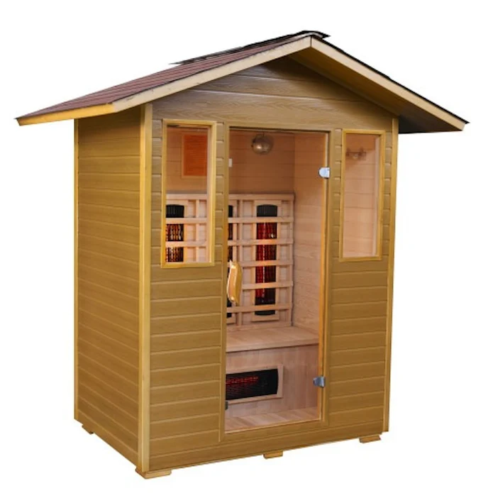 SunRay Grandby 3 Person Outdoor Infrared Sauna with Ceramic Heaters  -  HL300D3