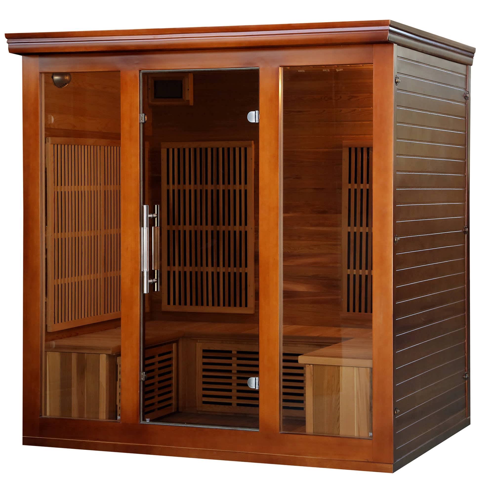 HeatWave Cedar Elite 4-5 Person Premium Sauna w/ 9 Carbon Heaters - SA1322