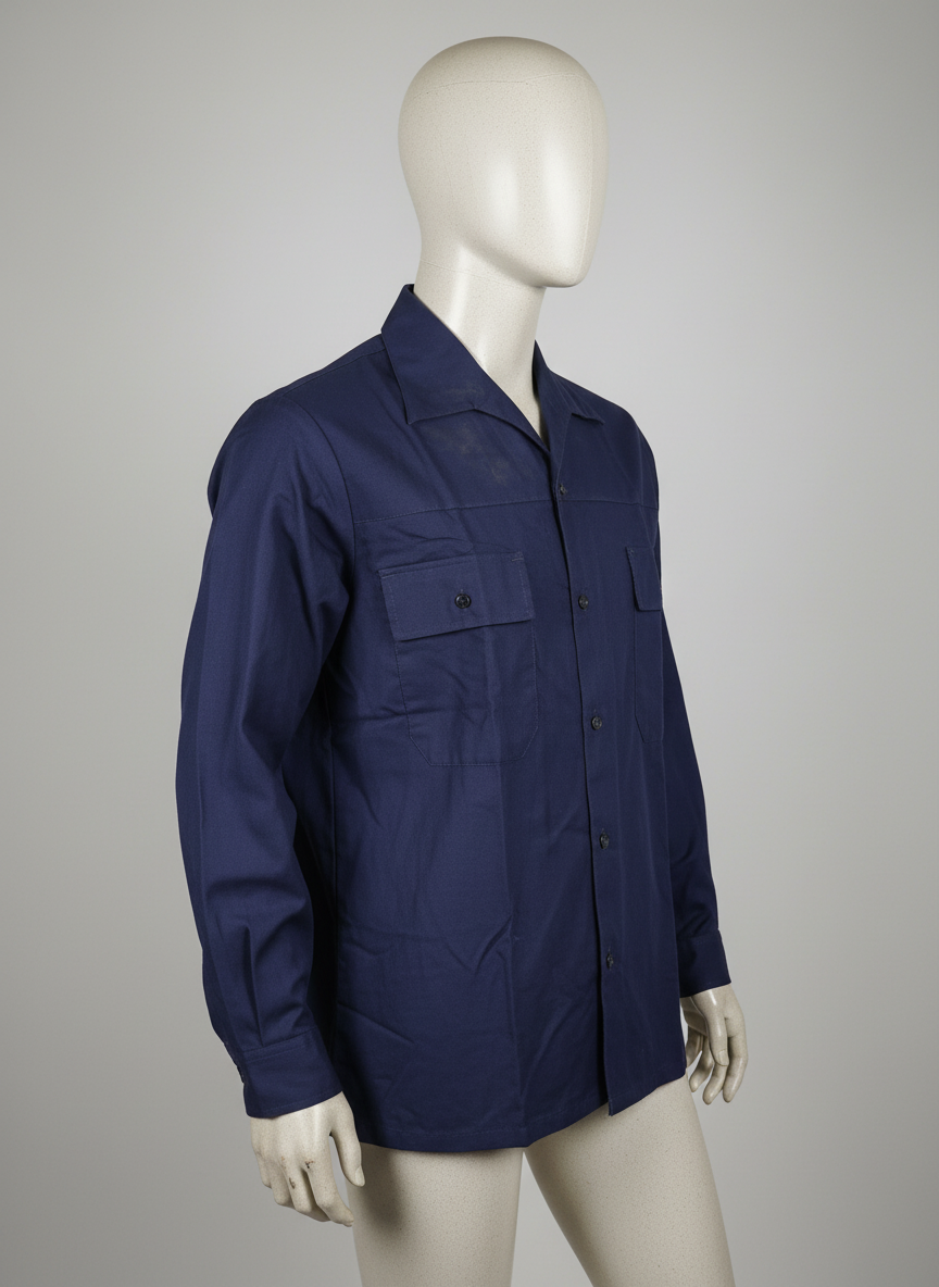 Chemise à manches longues bleu marine