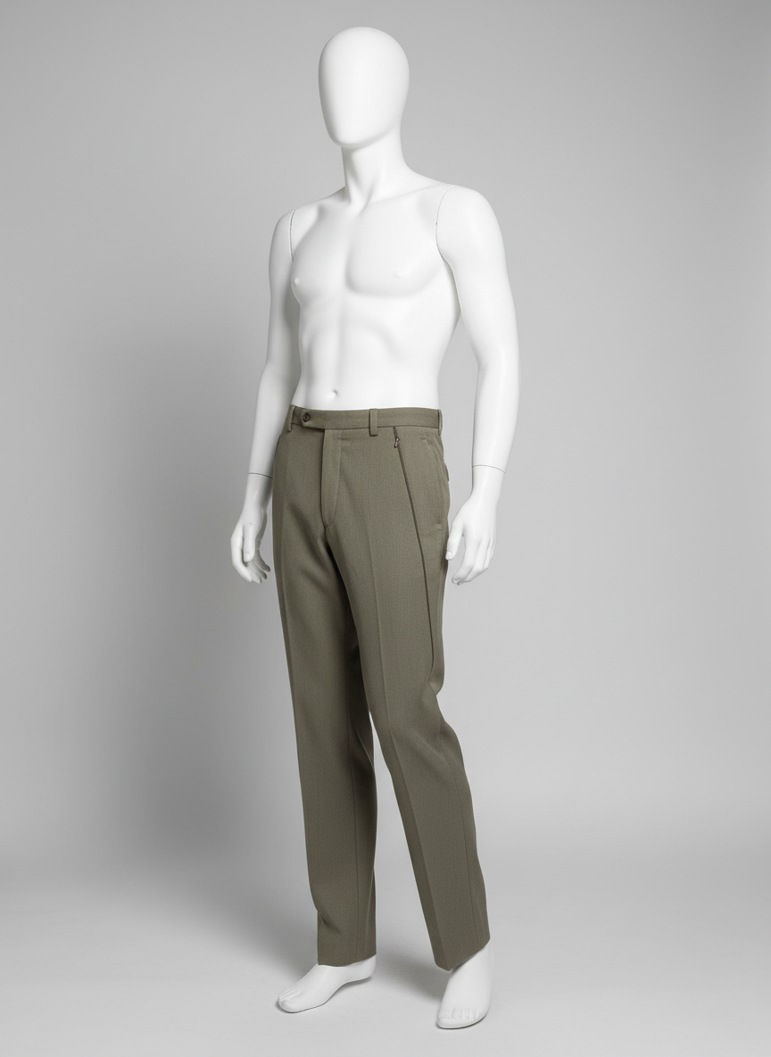 pantalon homme décontracté kaki